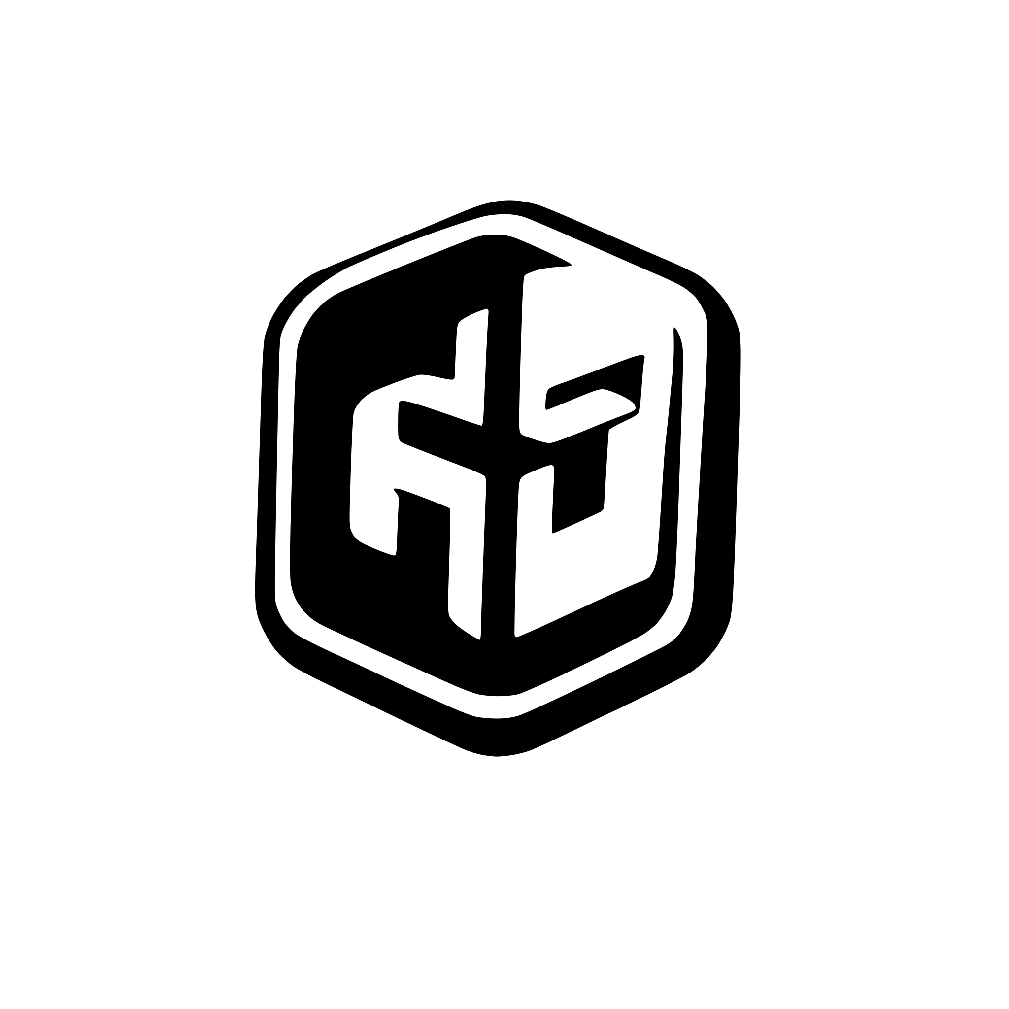 AI-generated SVG of a Logo, square, rounder, with "s" letter in the middle of the square