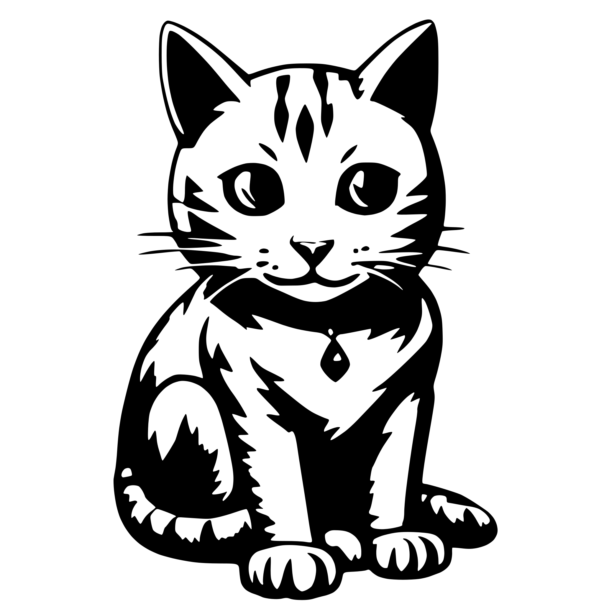 AI-generated SVG of 'cat cyberpunkj'