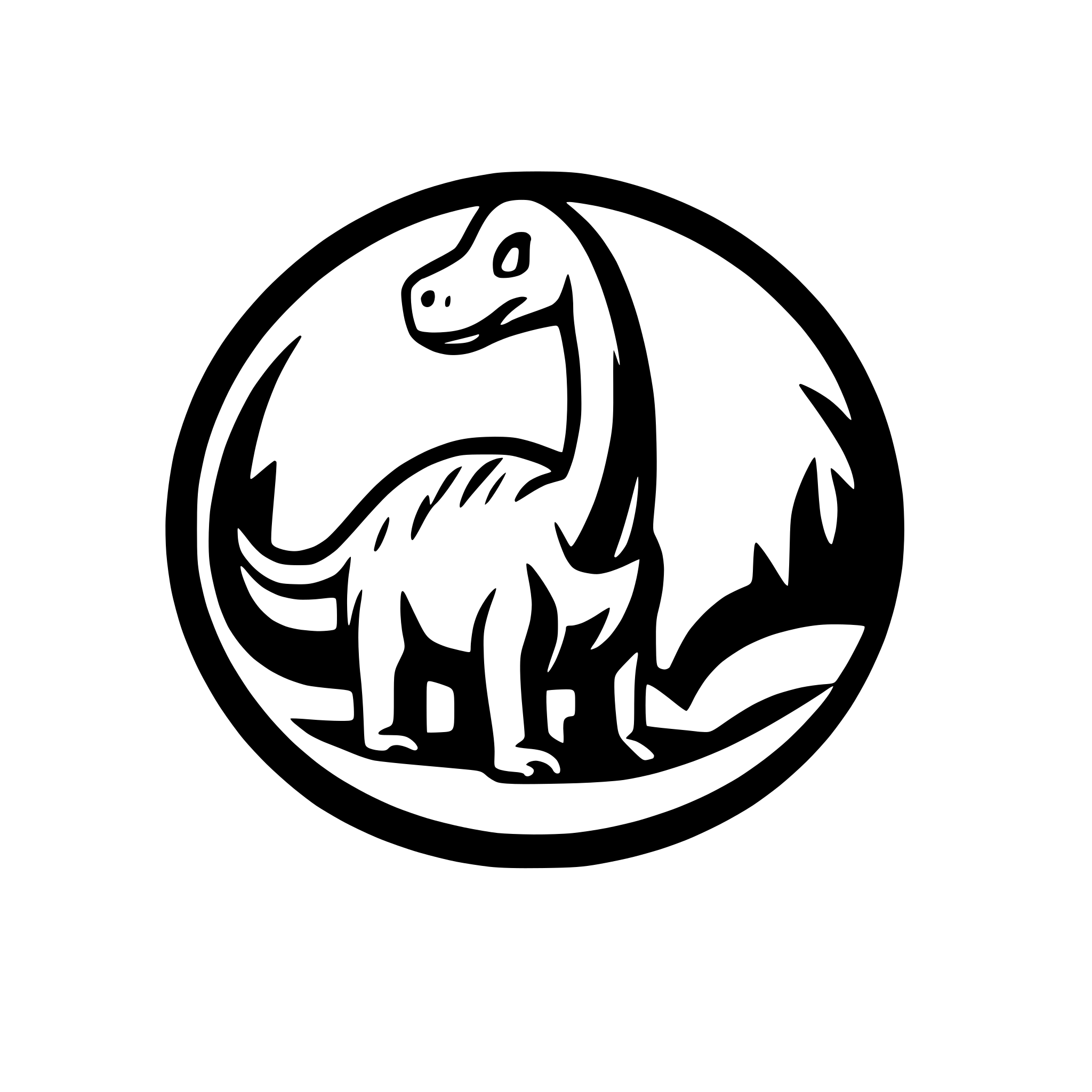 AI-generated SVG of a plain color brontosaurus for a logo. as simple as possible