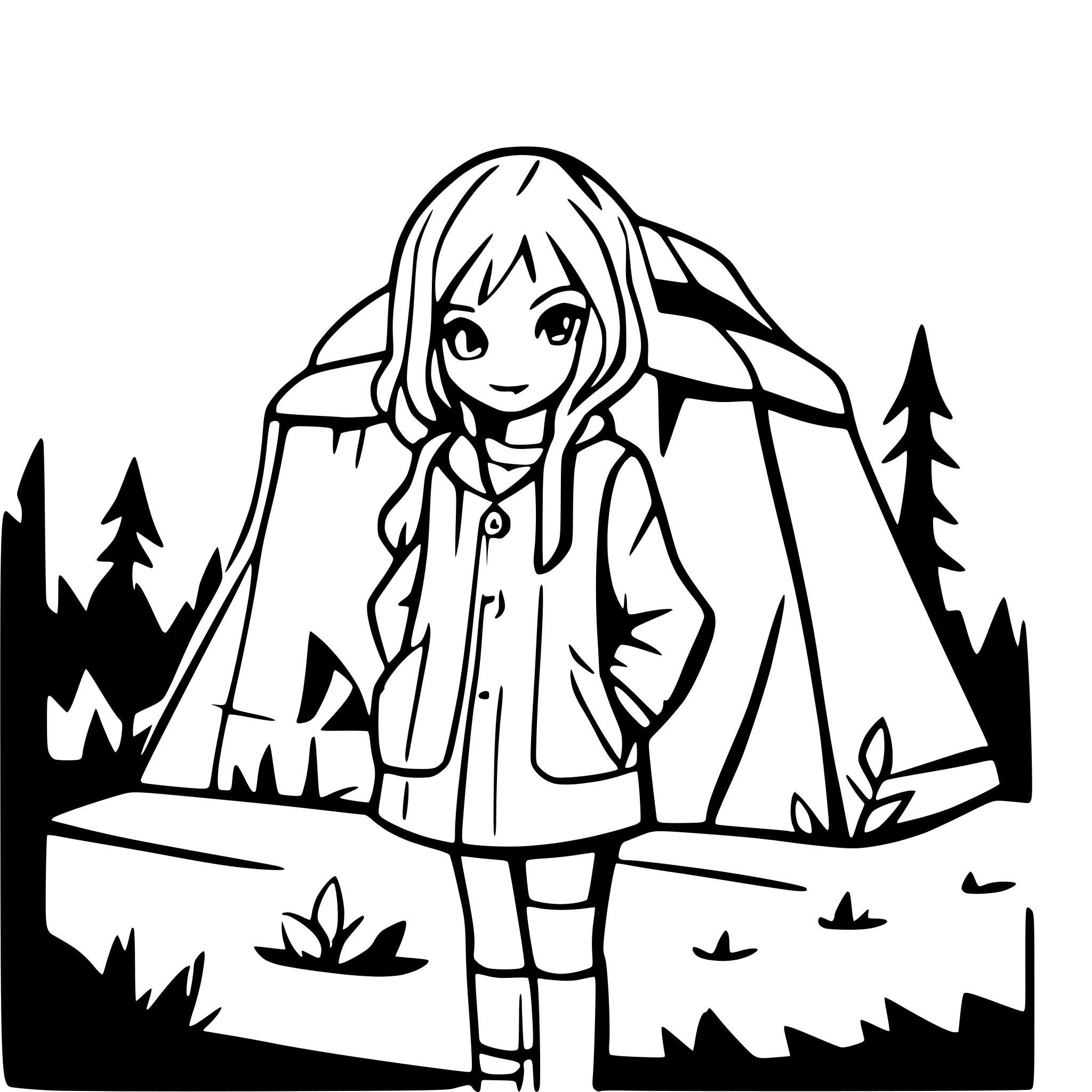 AI-generated SVG of a camp