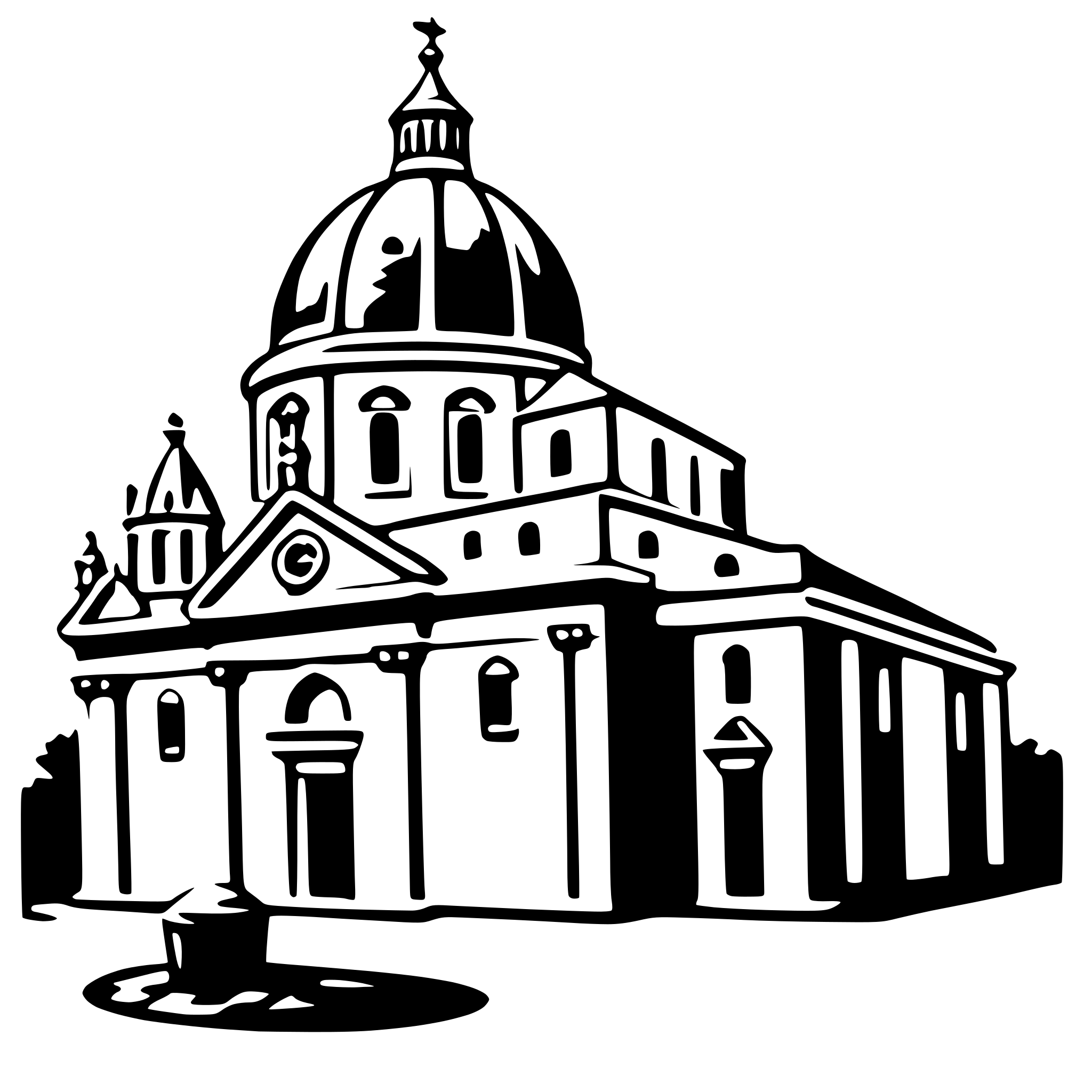 AI-generated SVG of a peter's basilica
