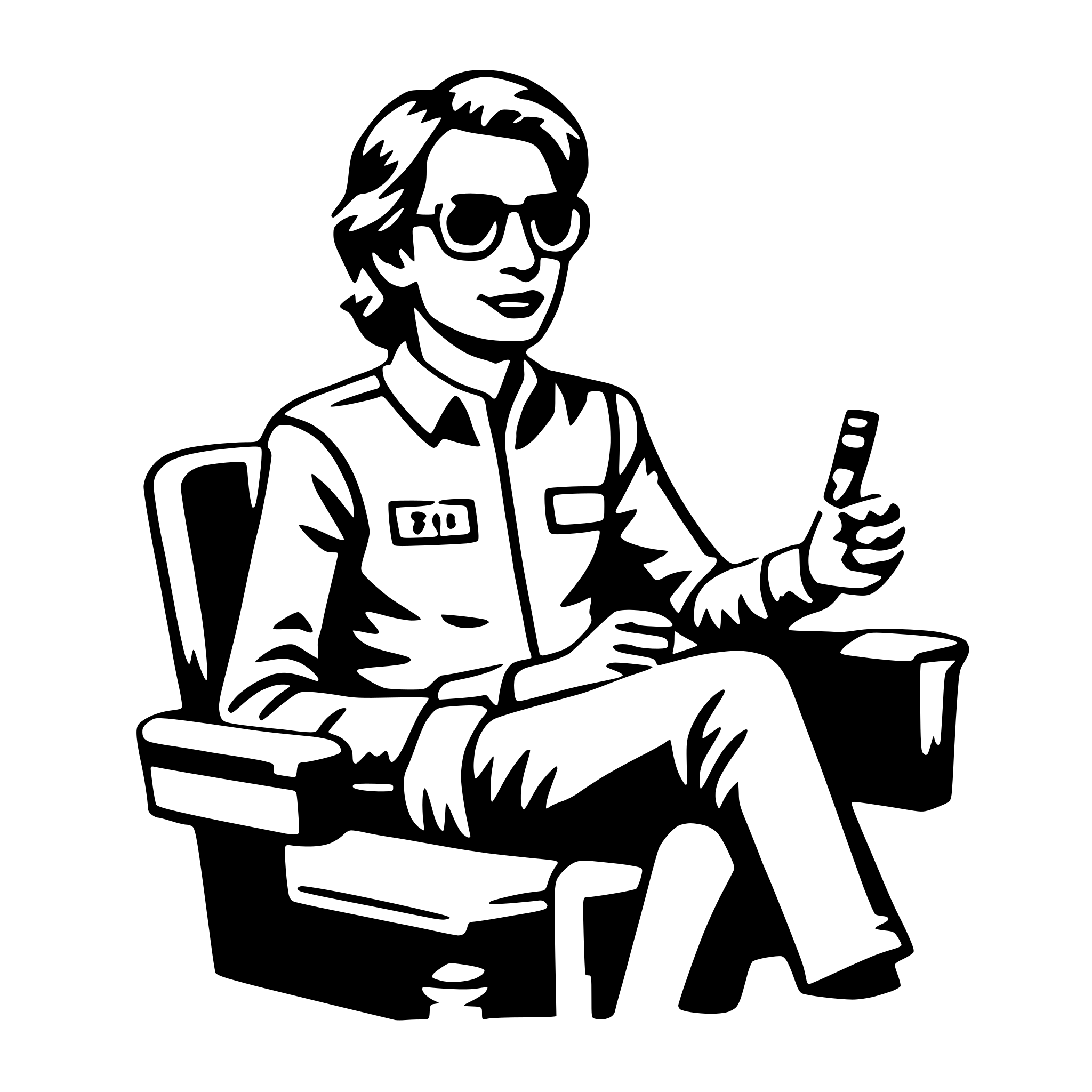 AI-generated SVG of a film director