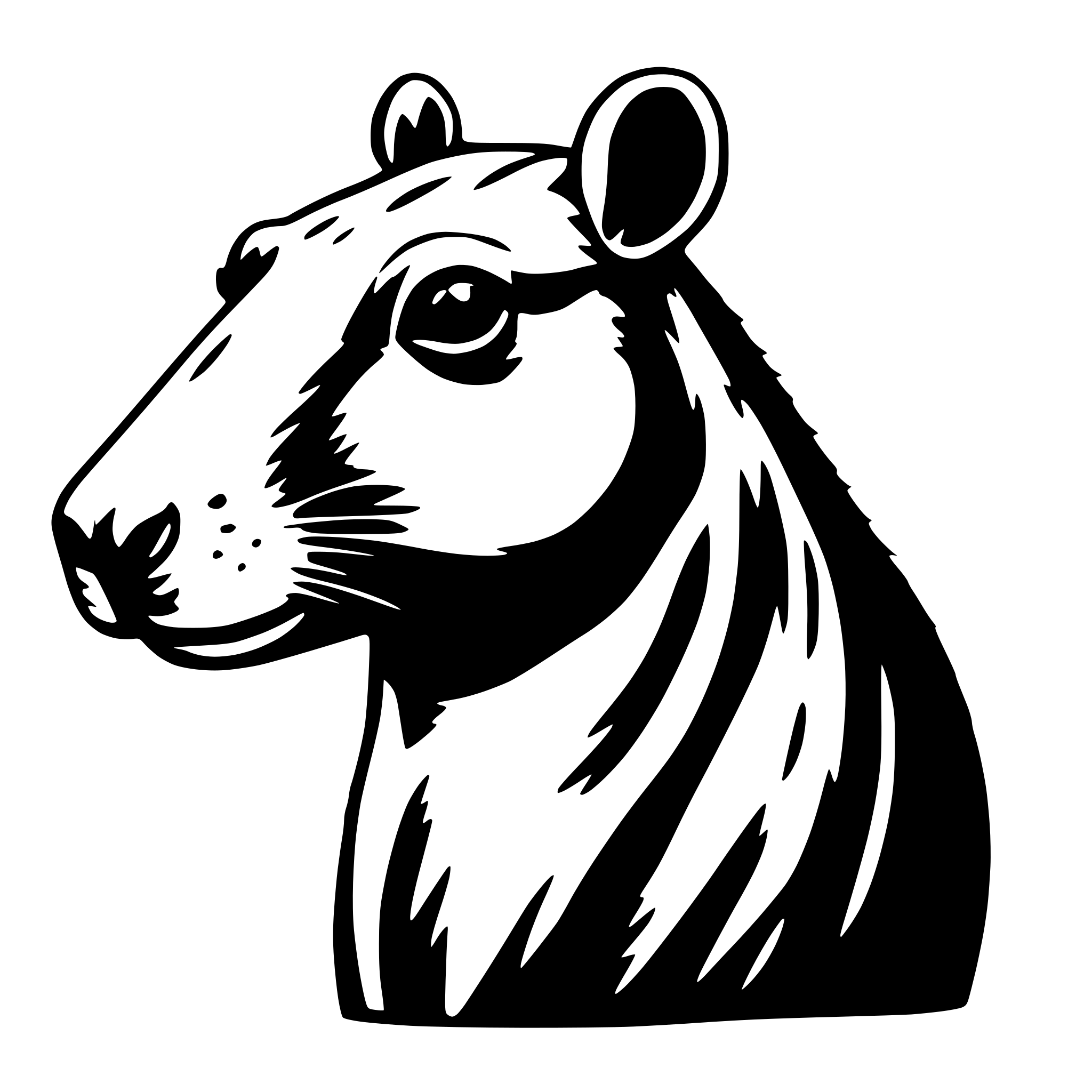 AI-generated SVG of a capybara