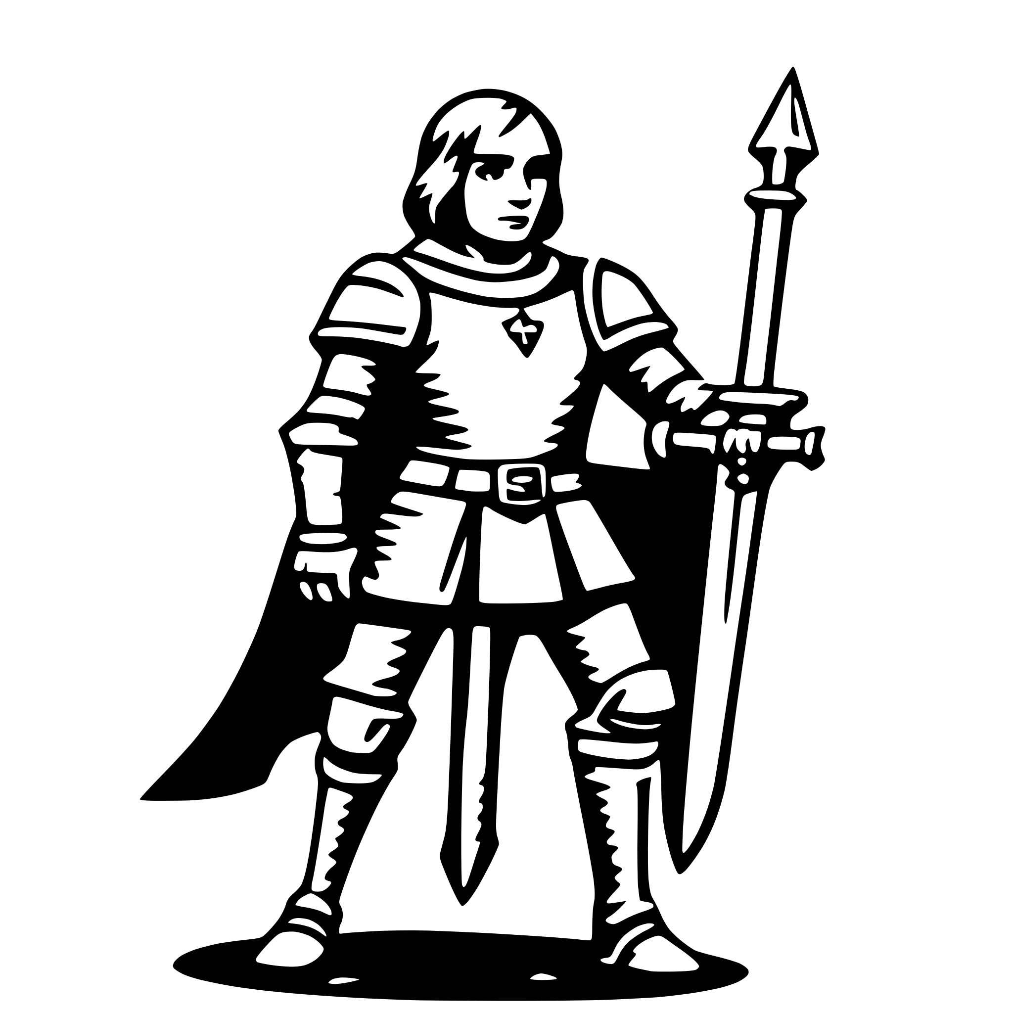 AI-generated SVG of a knight and sword