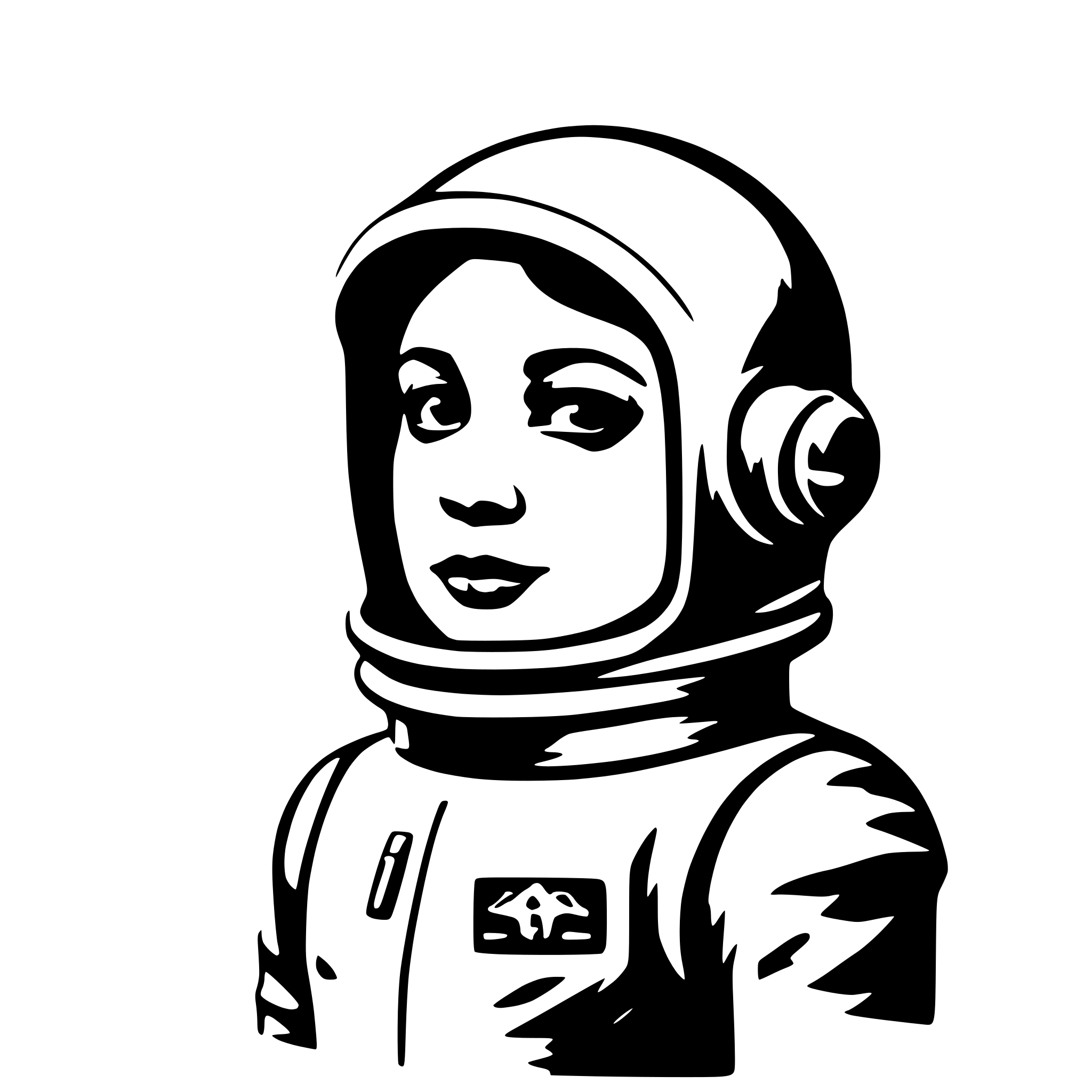 AI-generated SVG of 'astronaut, futuristic, metallic'