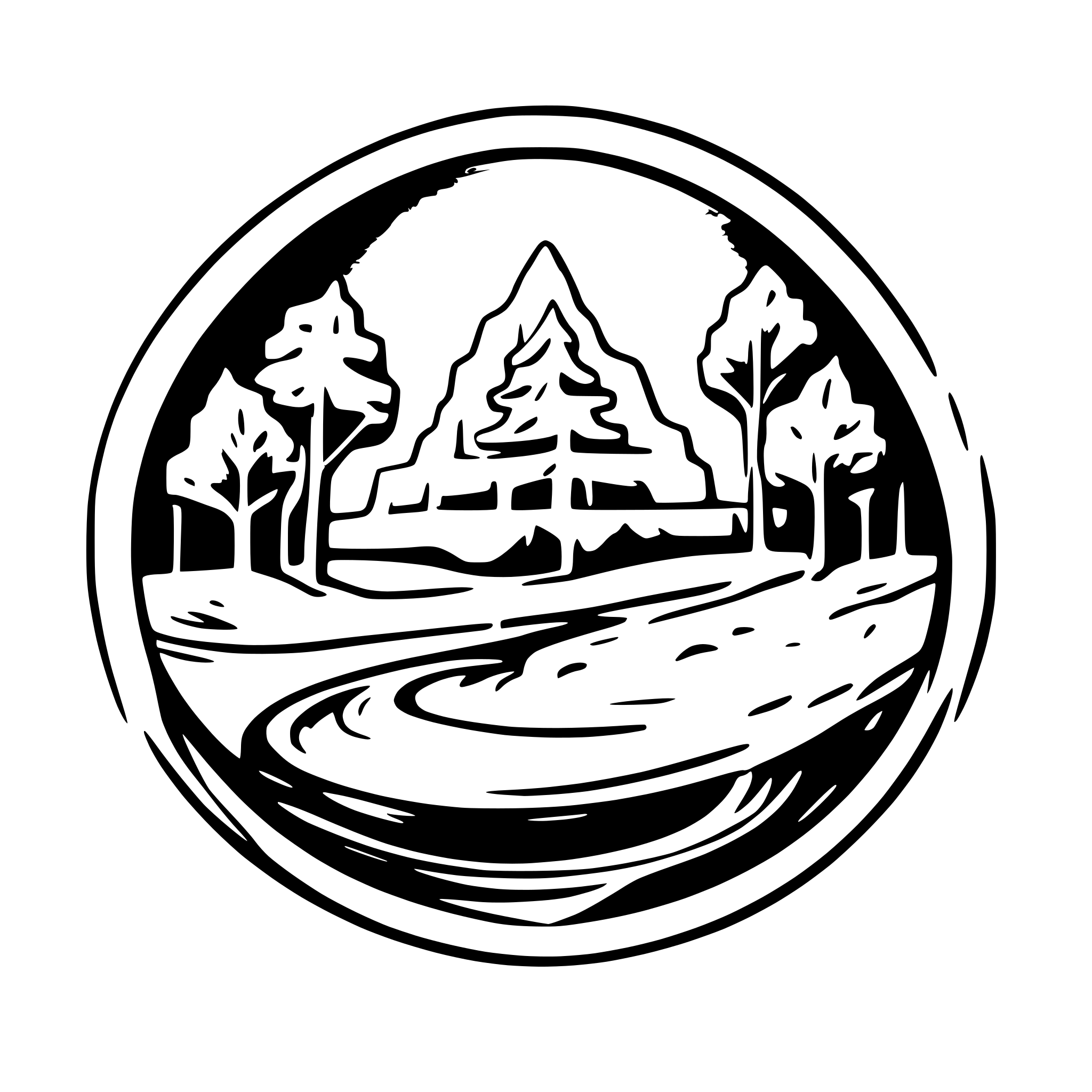 AI-generated SVG of a Ice Skating Pond Logo for Peper Pines