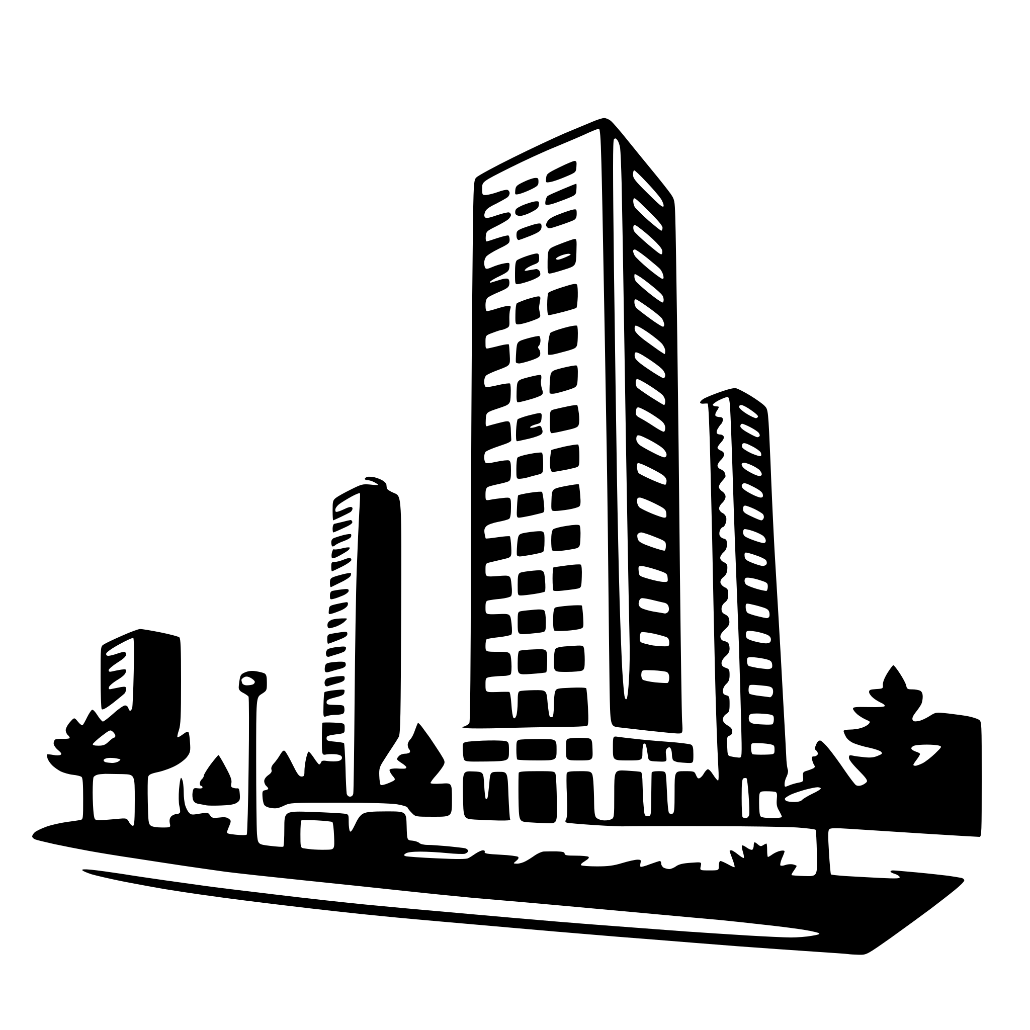 AI-generated SVG of a skyscraper