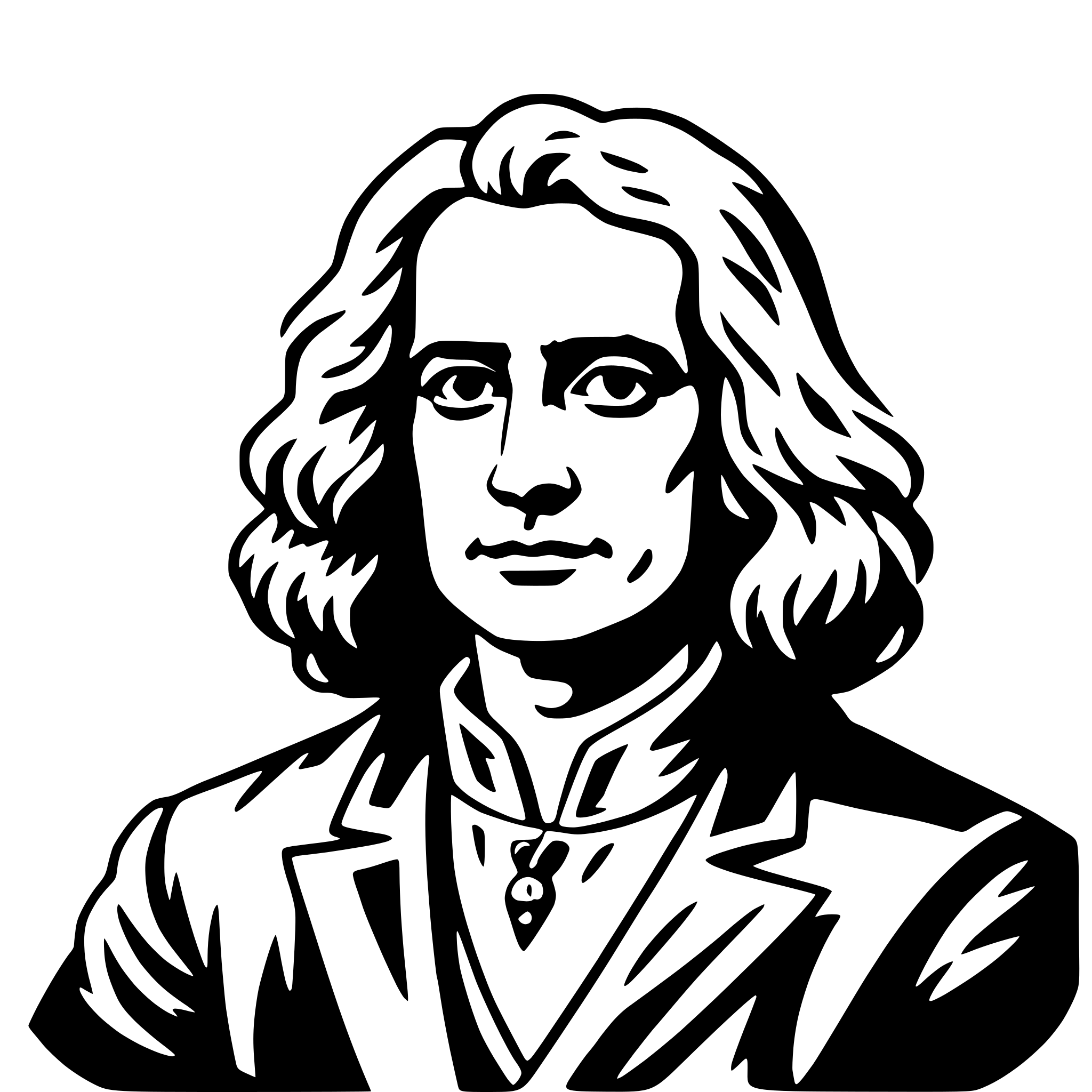 AI-generated SVG of 'isaac newton'