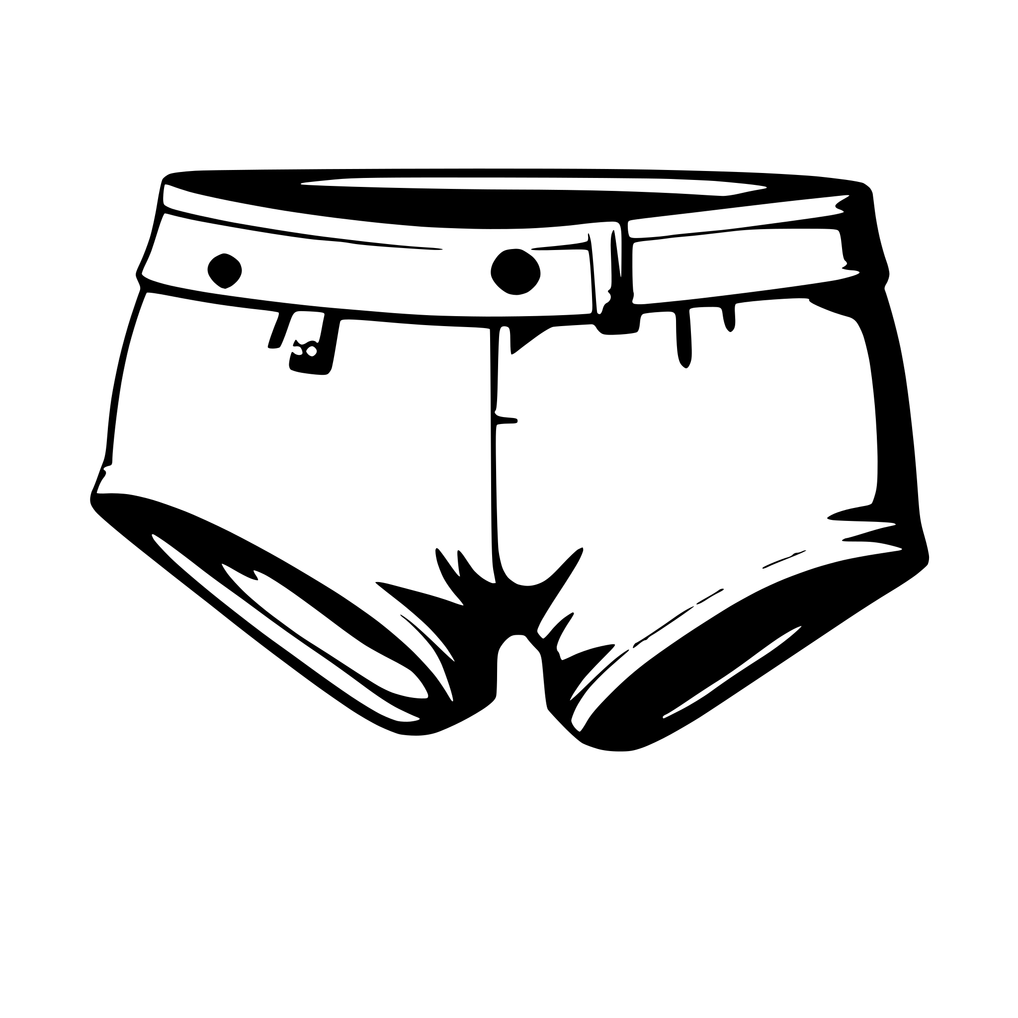 AI-generated SVG of 'a white pair of briefs'