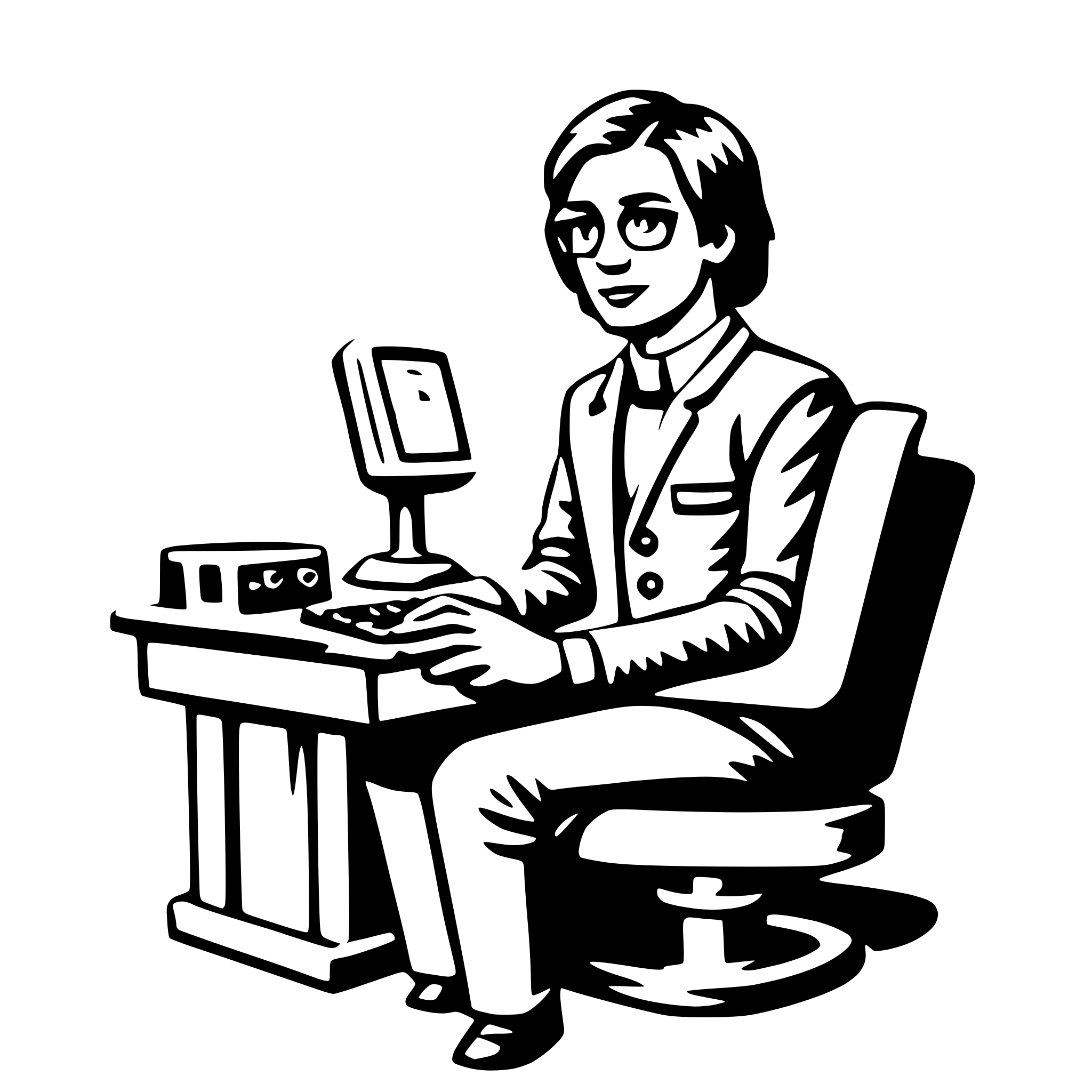 AI-generated SVG of a computer scientist