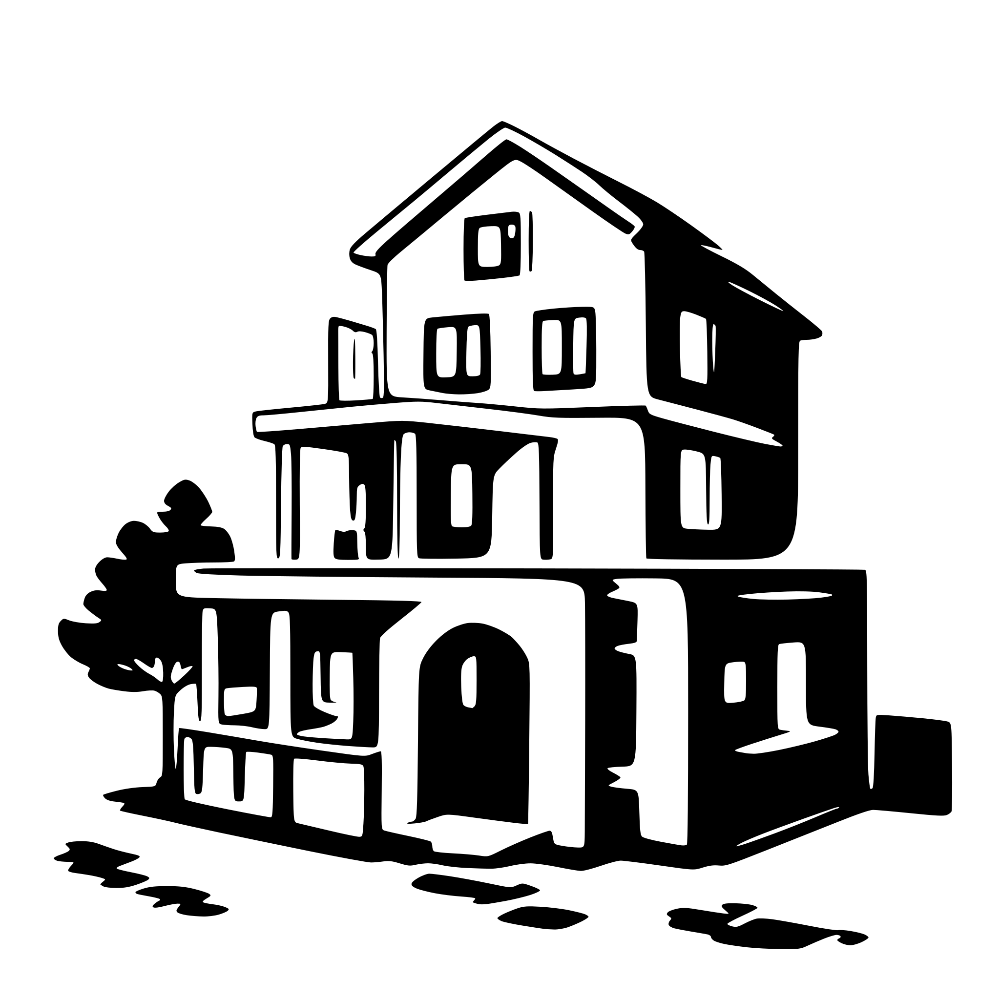 AI-generated SVG of a house construction