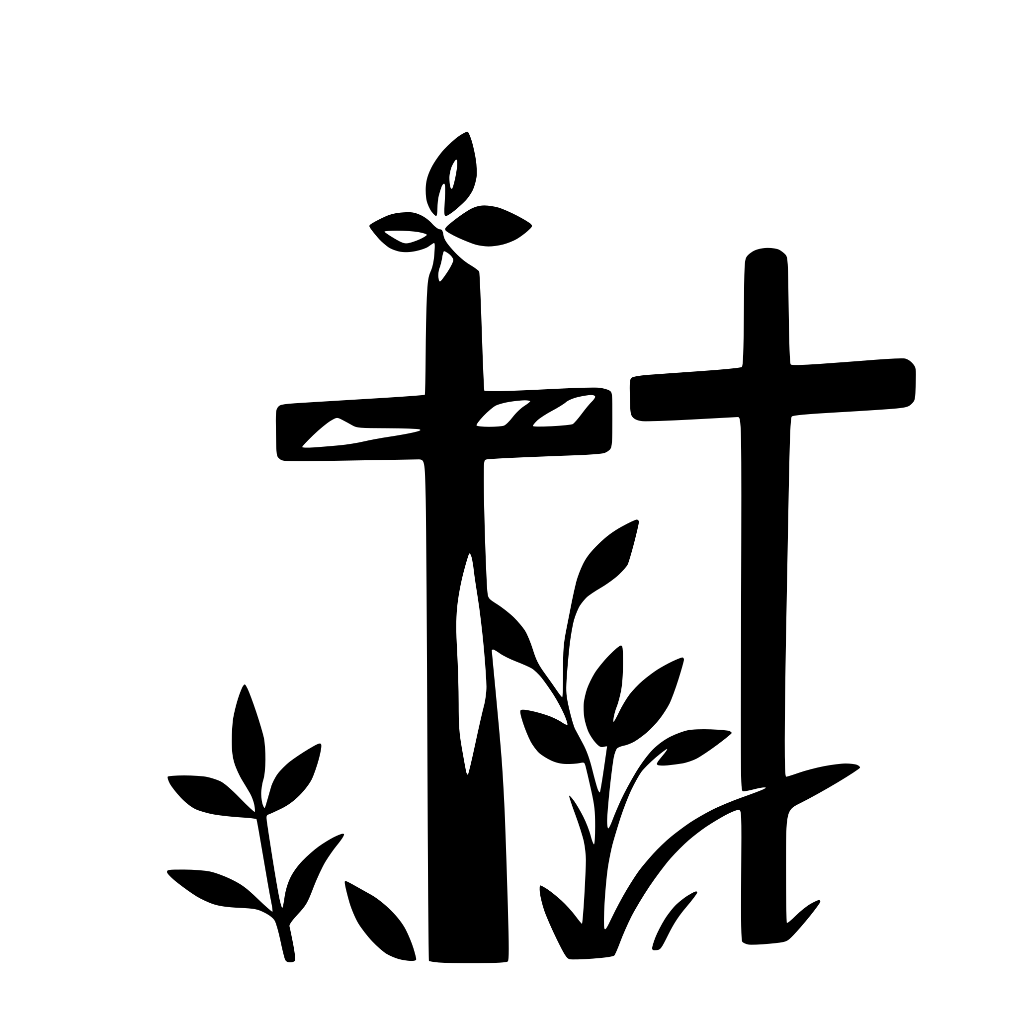 AI-generated SVG of 'easter cross and flowers'