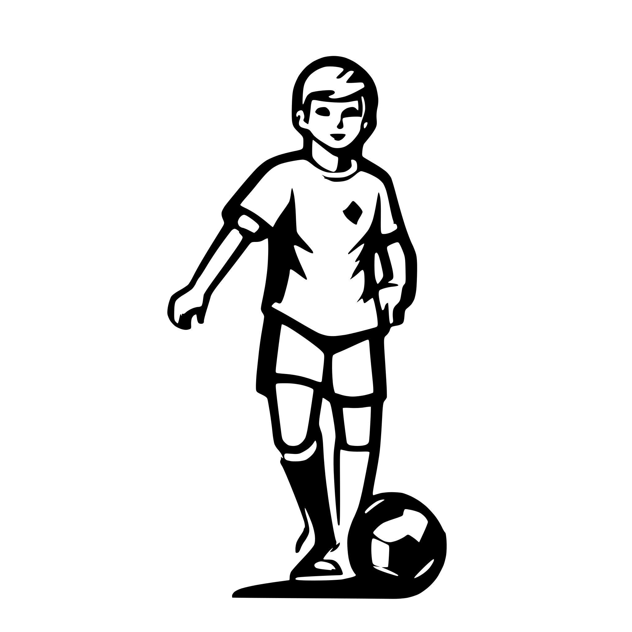 AI-generated SVG of a soccer player