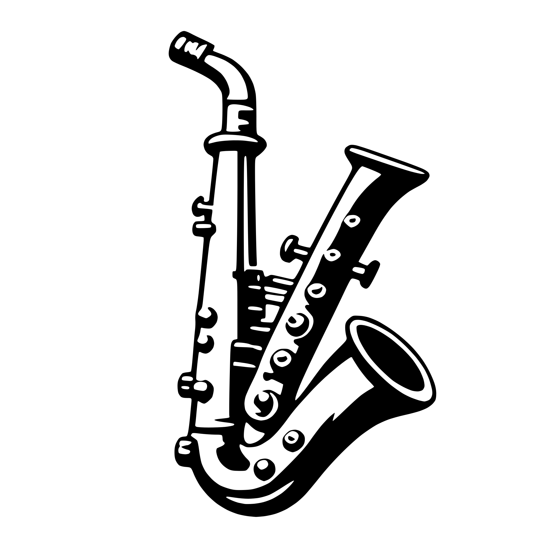 AI-generated SVG of 'saxophone'