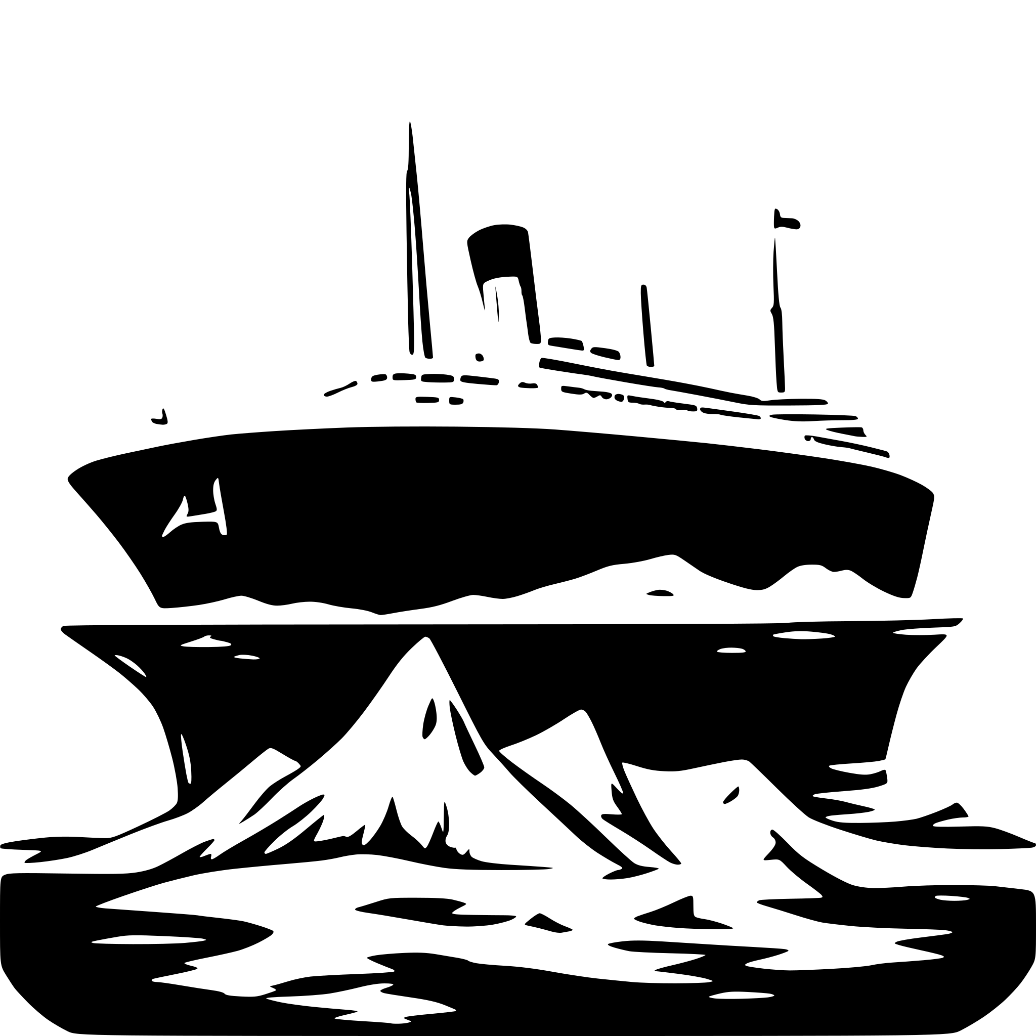 AI-generated SVG of a titanic with iceberg