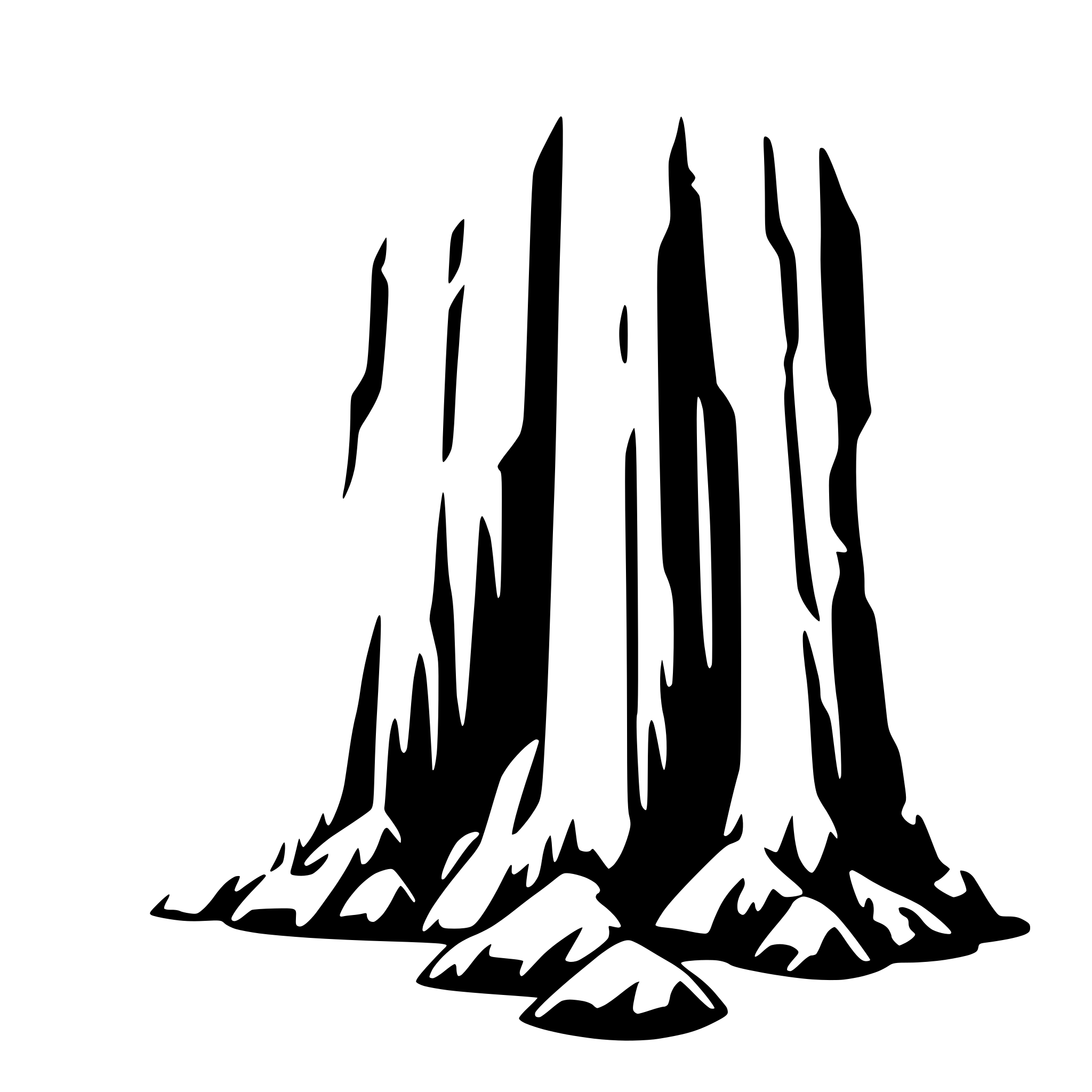 AI-generated SVG of a cracked glacier ice stalactites