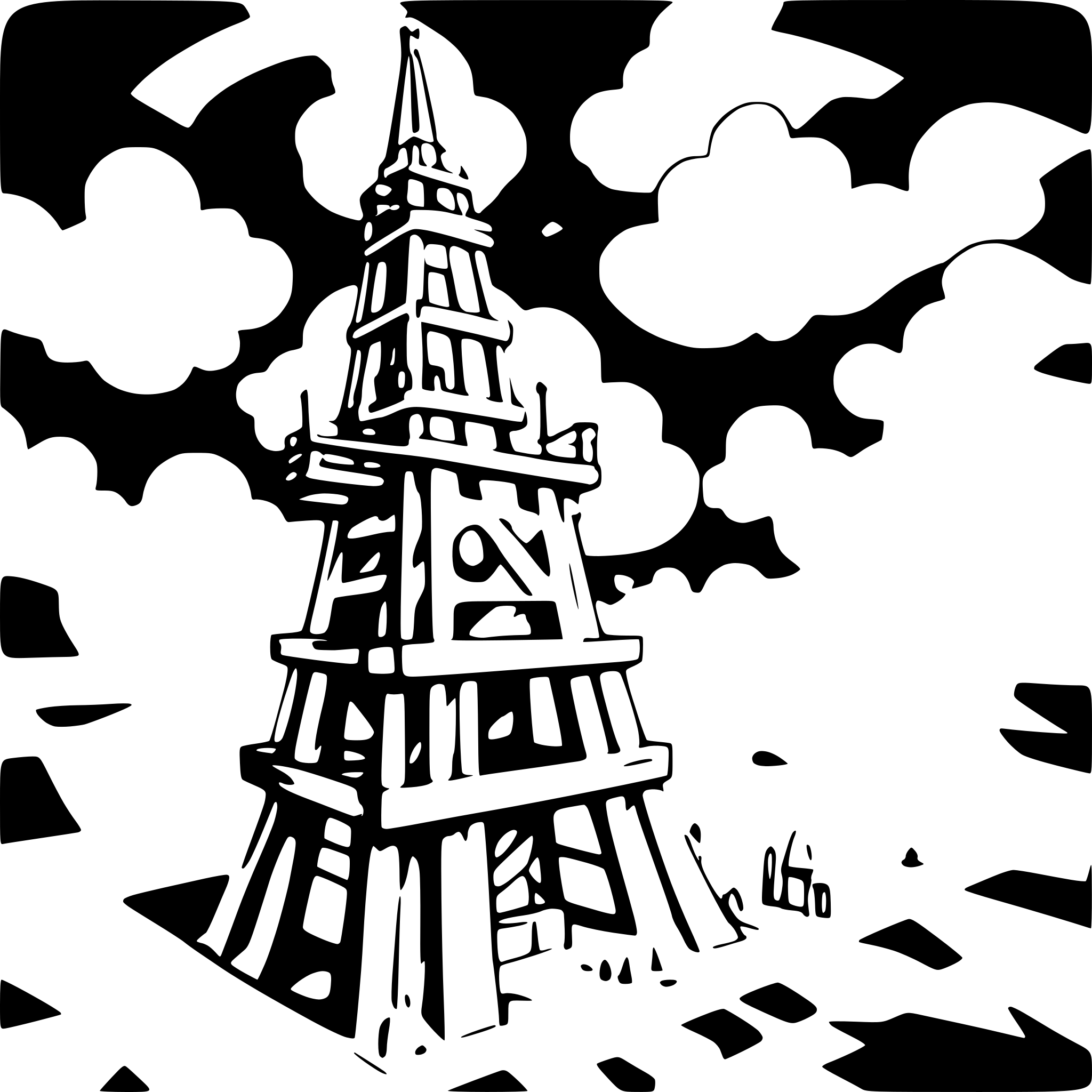 AI-generated SVG of 'oil derrick isometric'