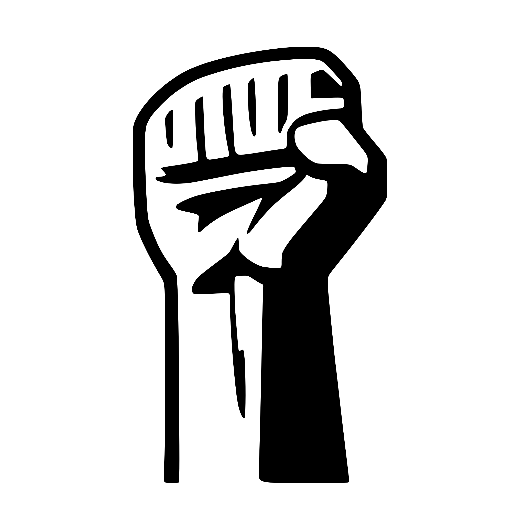 AI-generated SVG of 'raised fist icon'