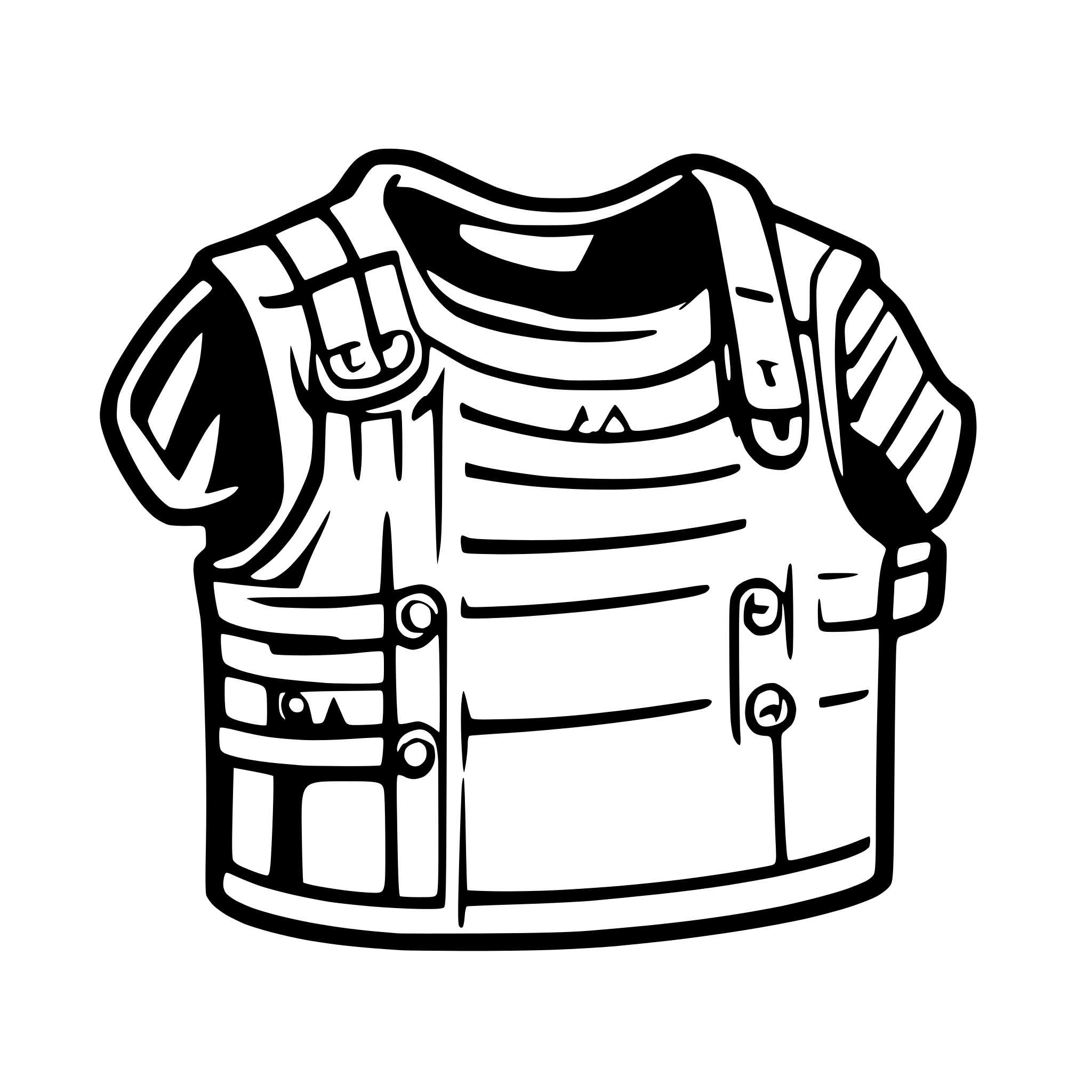 AI-generated SVG of a detailed plain samurai chest armor without any person, only armor