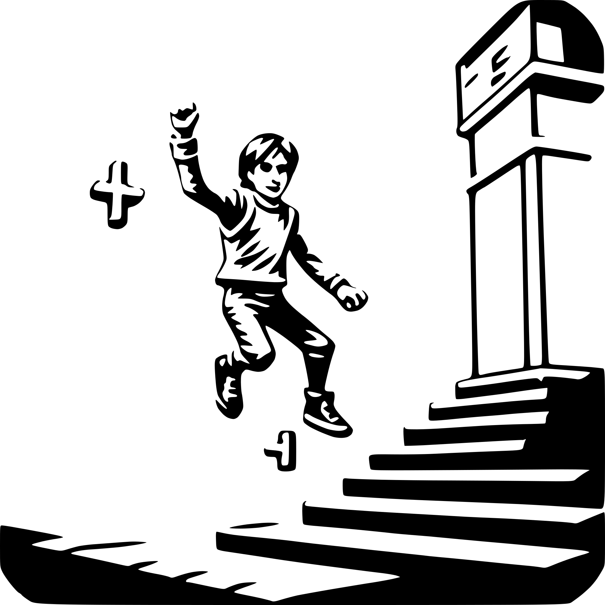 AI-generated SVG of a urban parkour adventure