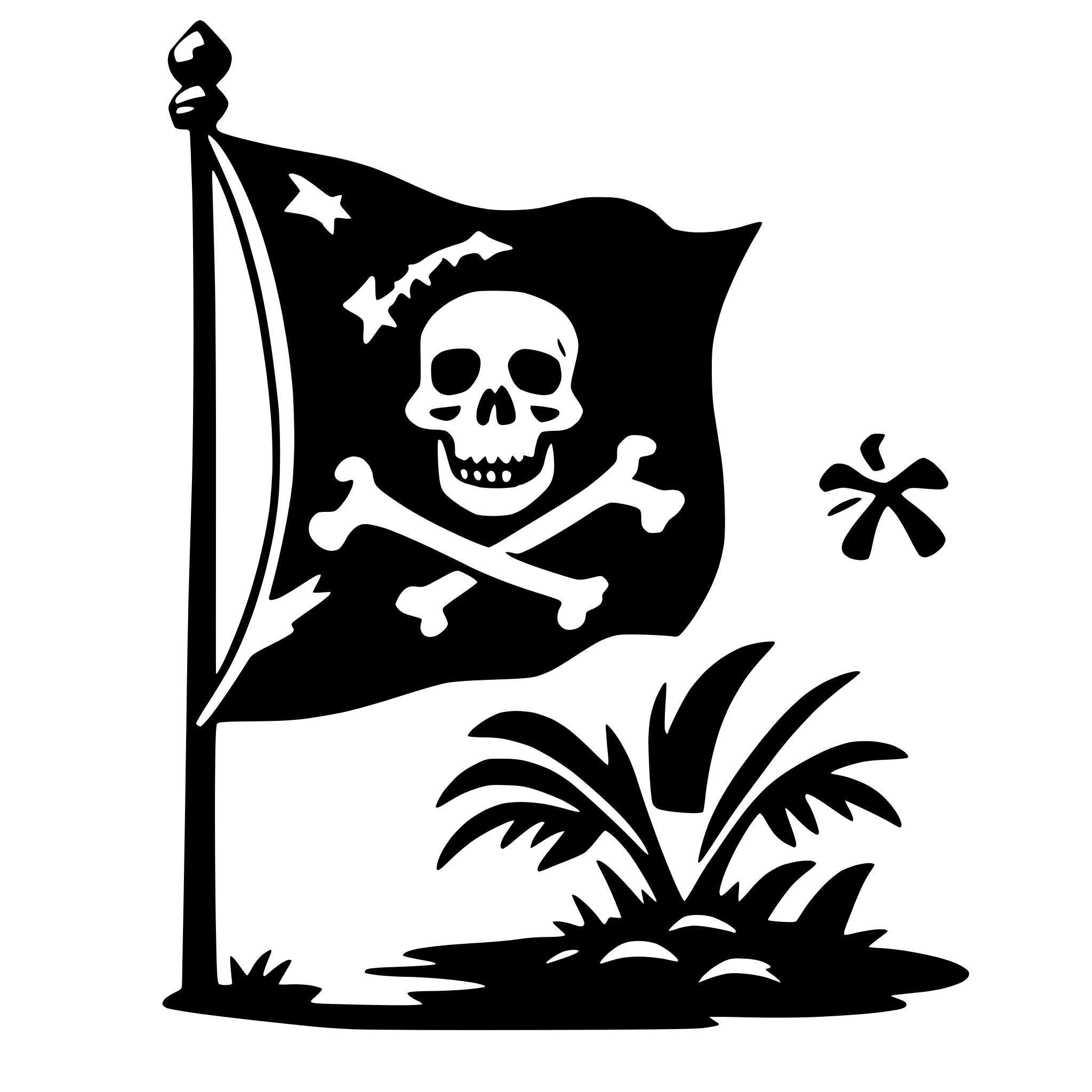 AI-generated SVG of a pirate flag