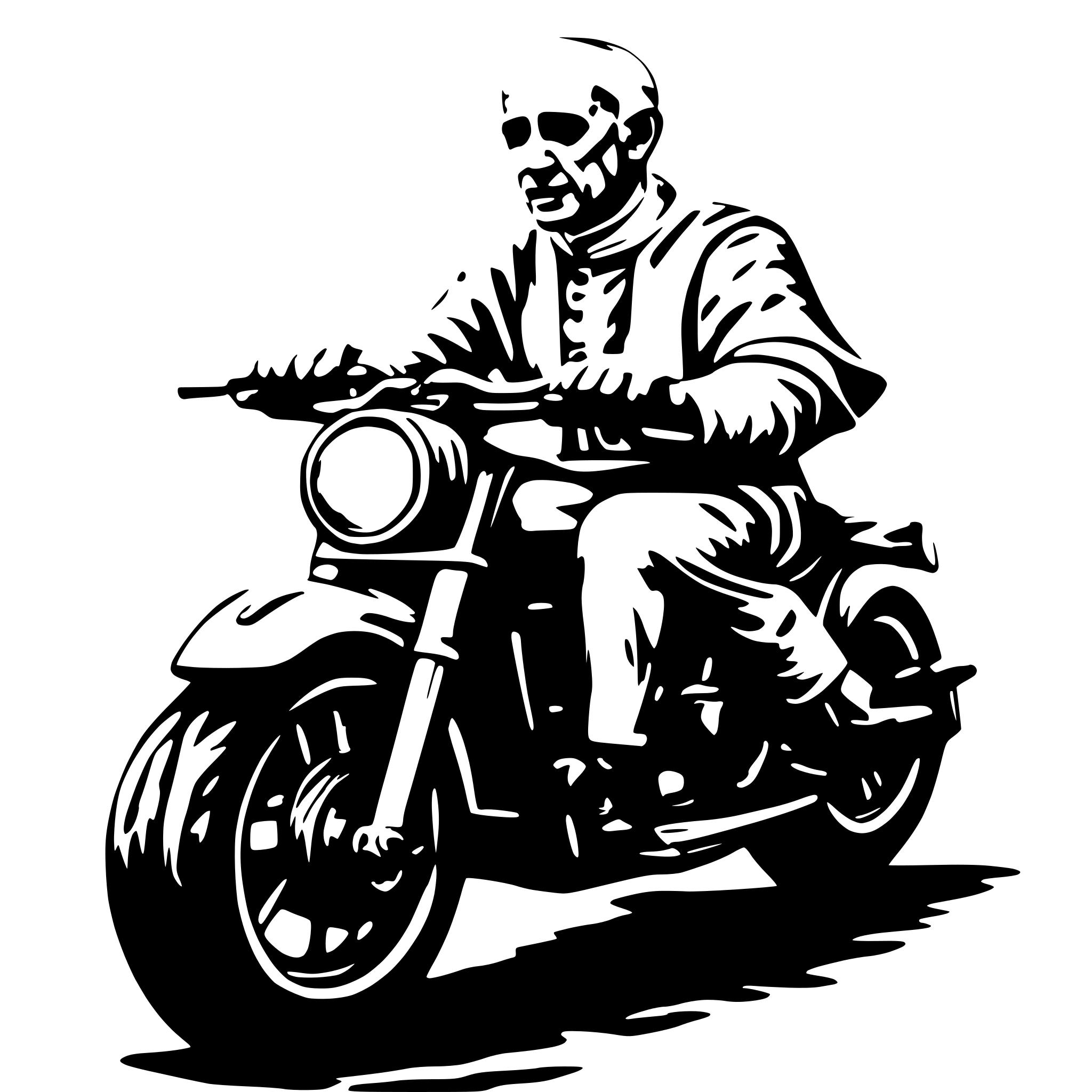 AI-generated SVG of a Pope riding a motorcycle