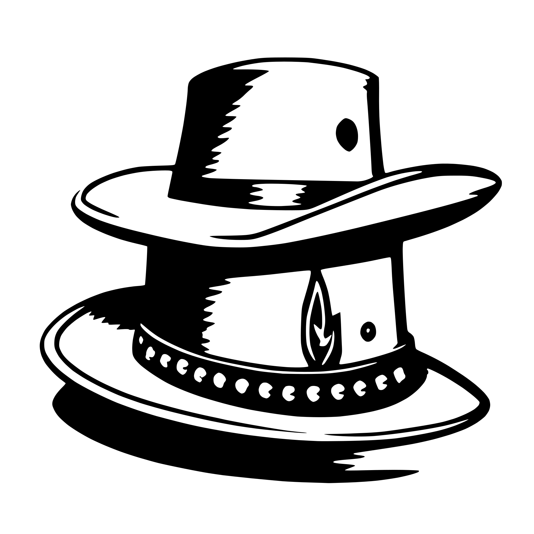 AI-generated SVG of a cowboy hat