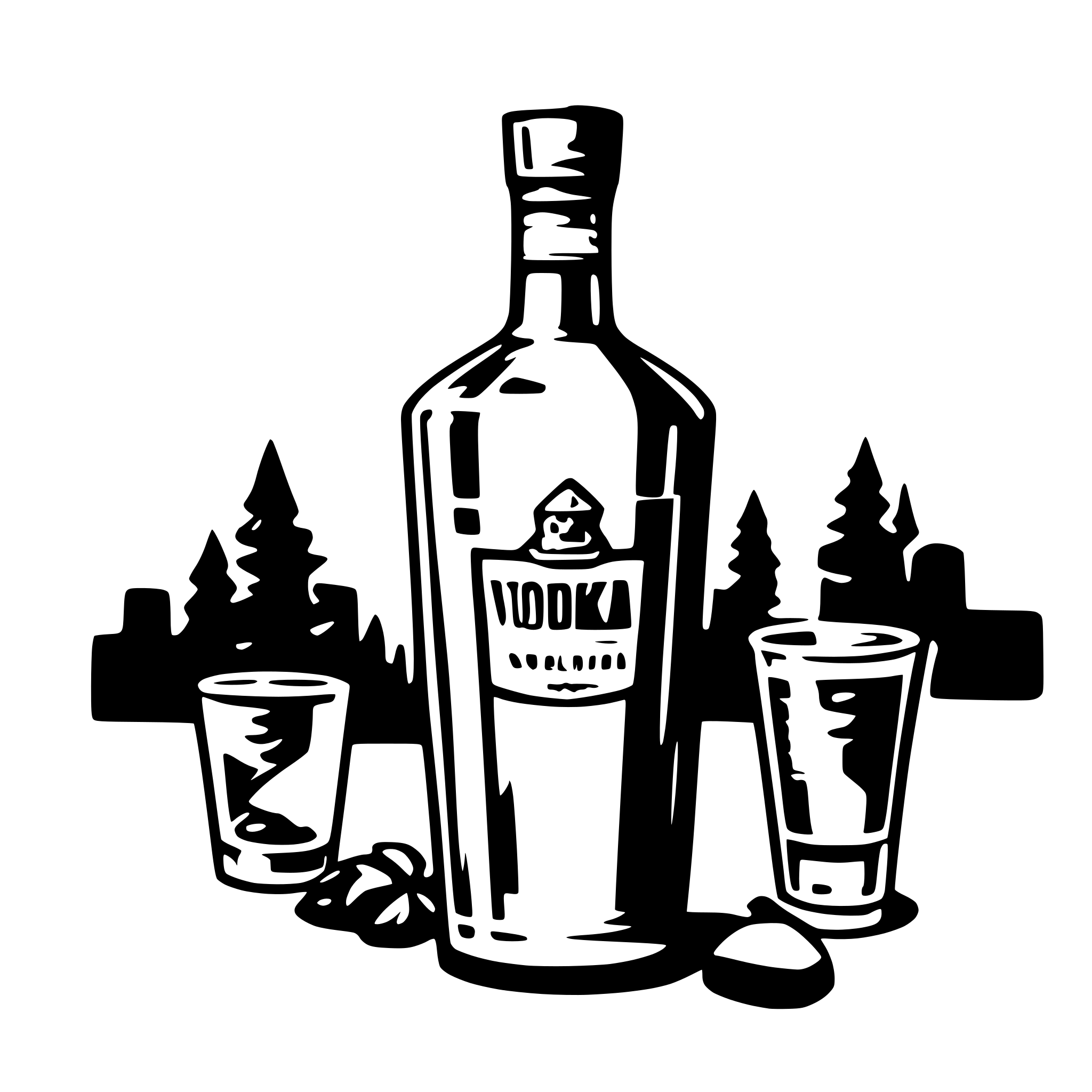 AI-generated SVG of 'VODKA'