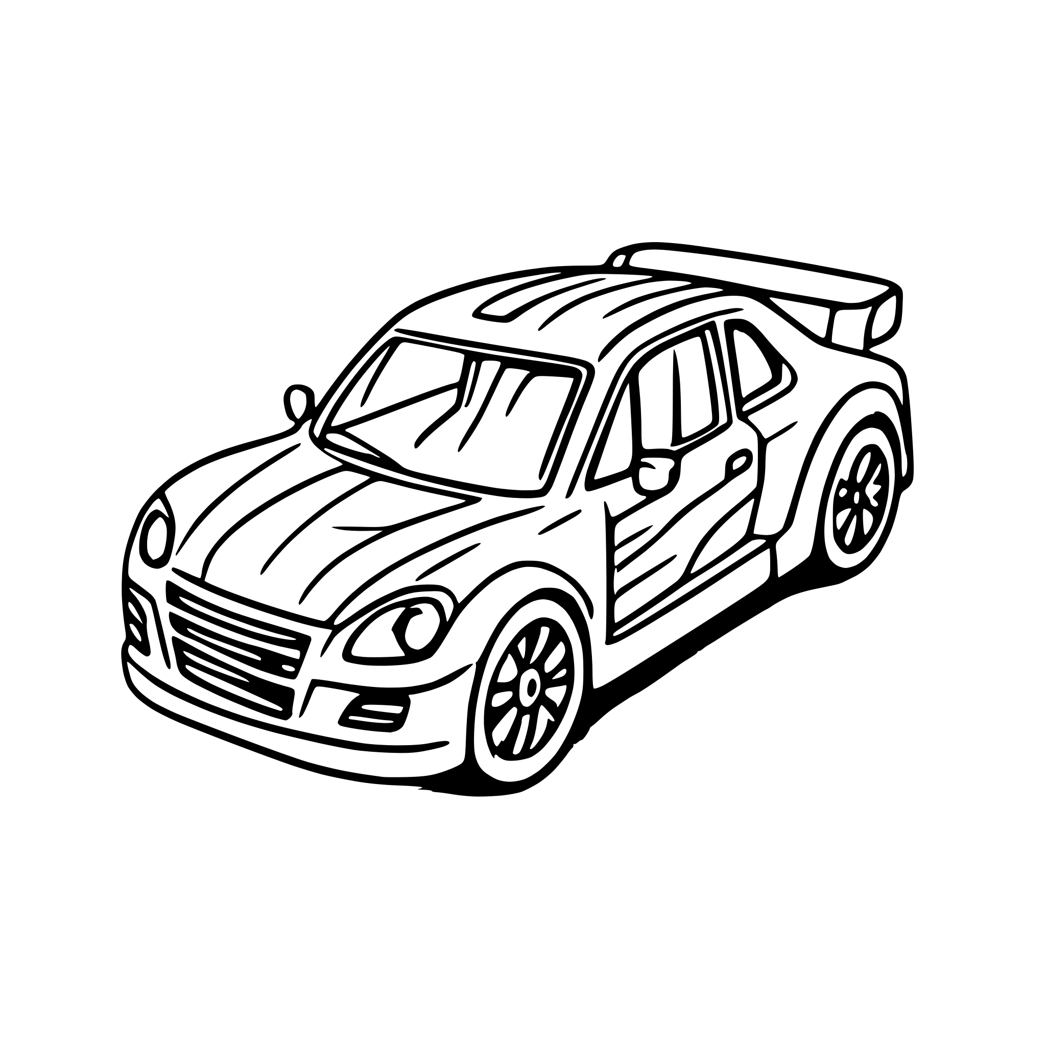 AI-generated SVG of a rally car toy