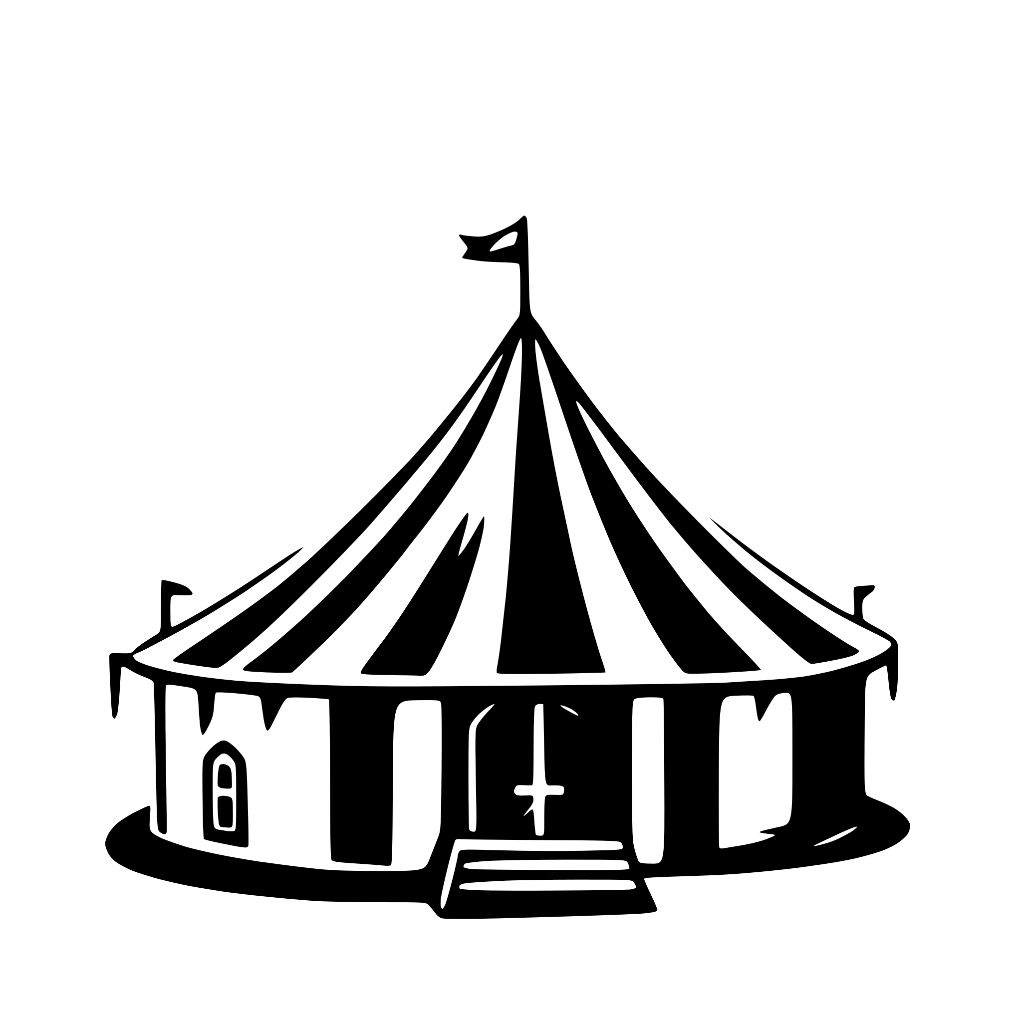 AI-generated SVG of a circus tent