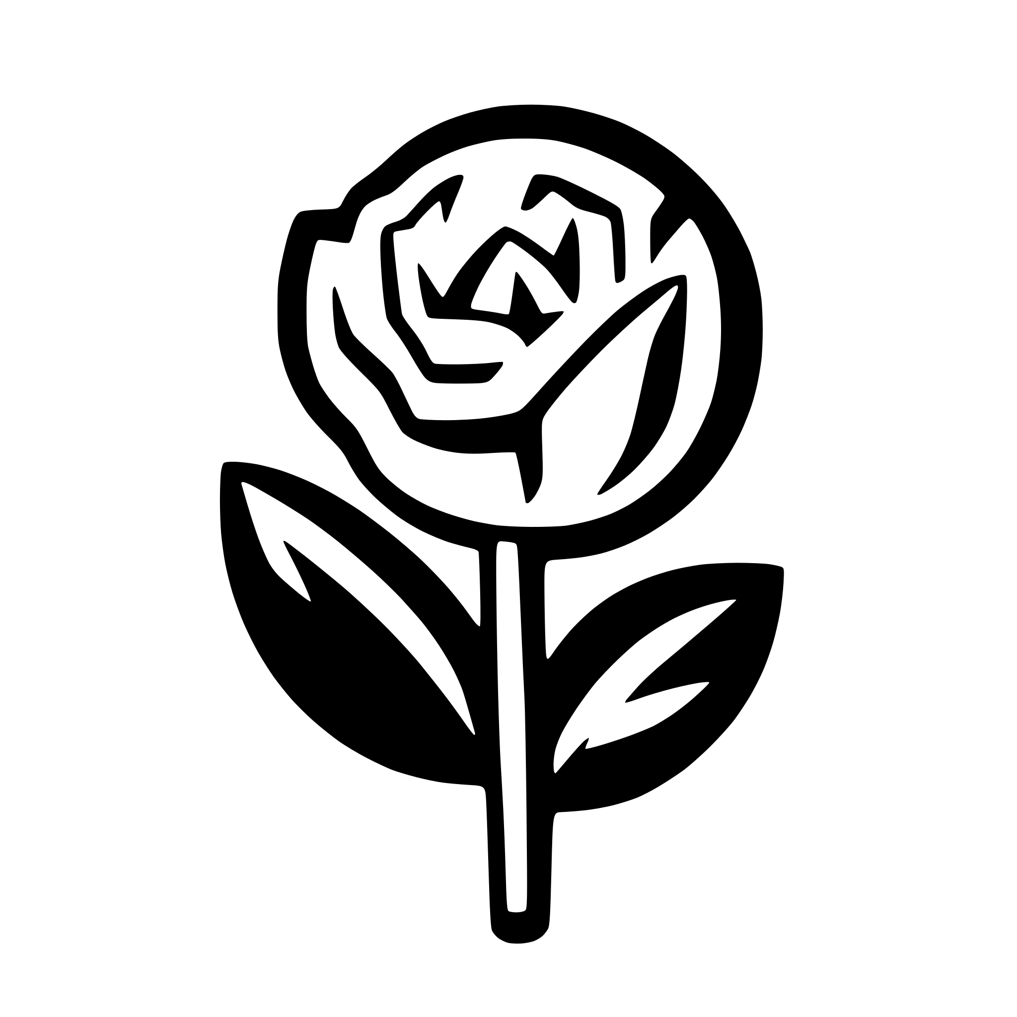 AI-generated SVG of a flower with a bud made of long sharp teeth