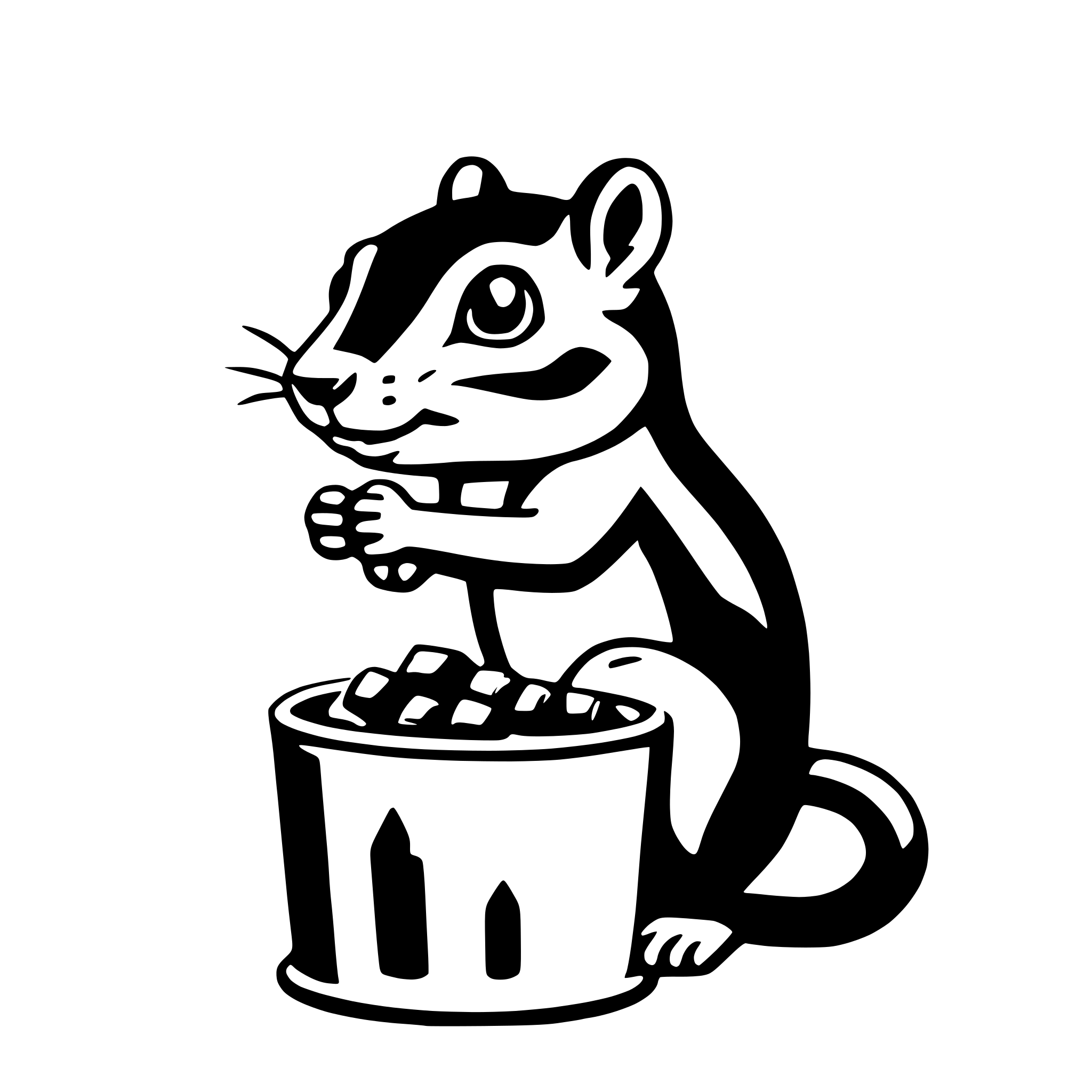 AI-generated SVG of a chipmunk with chocolate