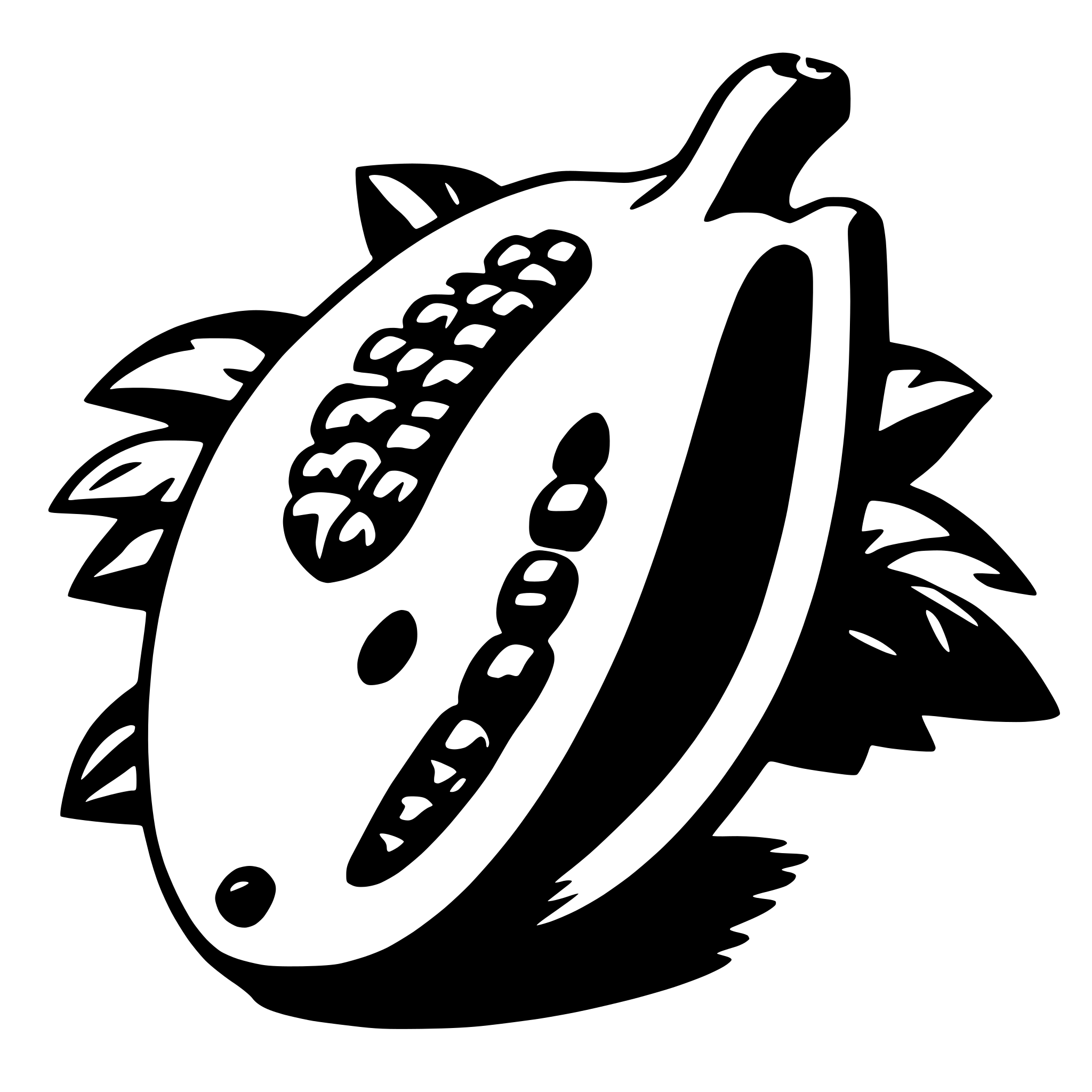 AI-generated SVG of a papaya