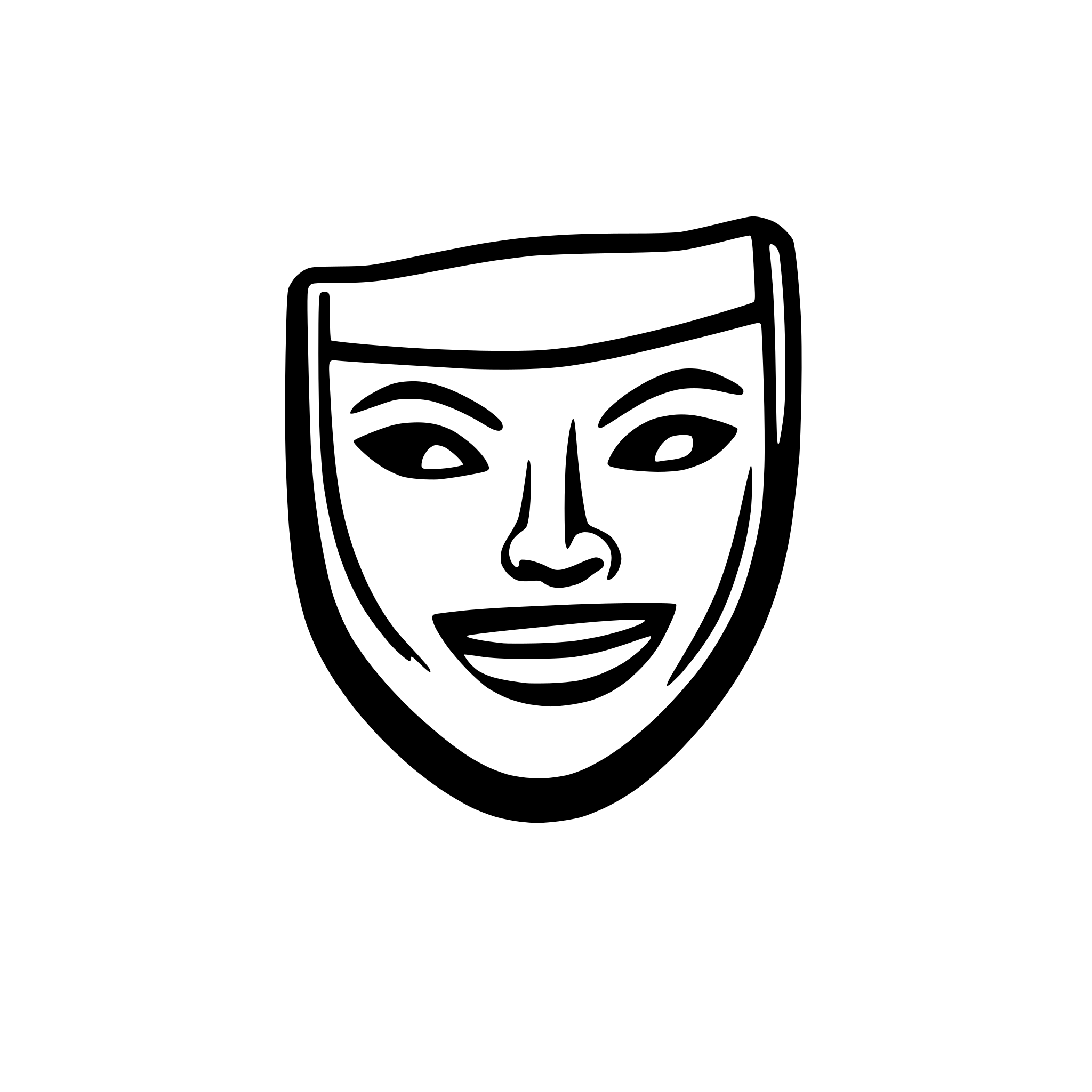 AI-generated SVG of a a Comedy Mask and a Tragedy Mask side by side