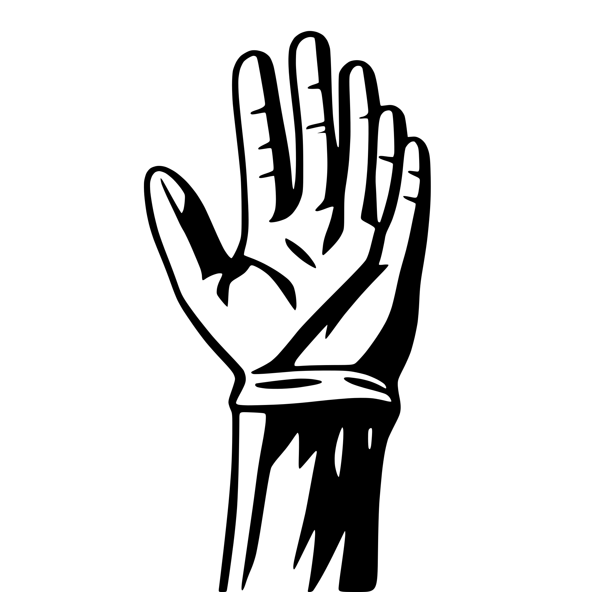 AI-generated SVG of a one line art simple left hand waving
