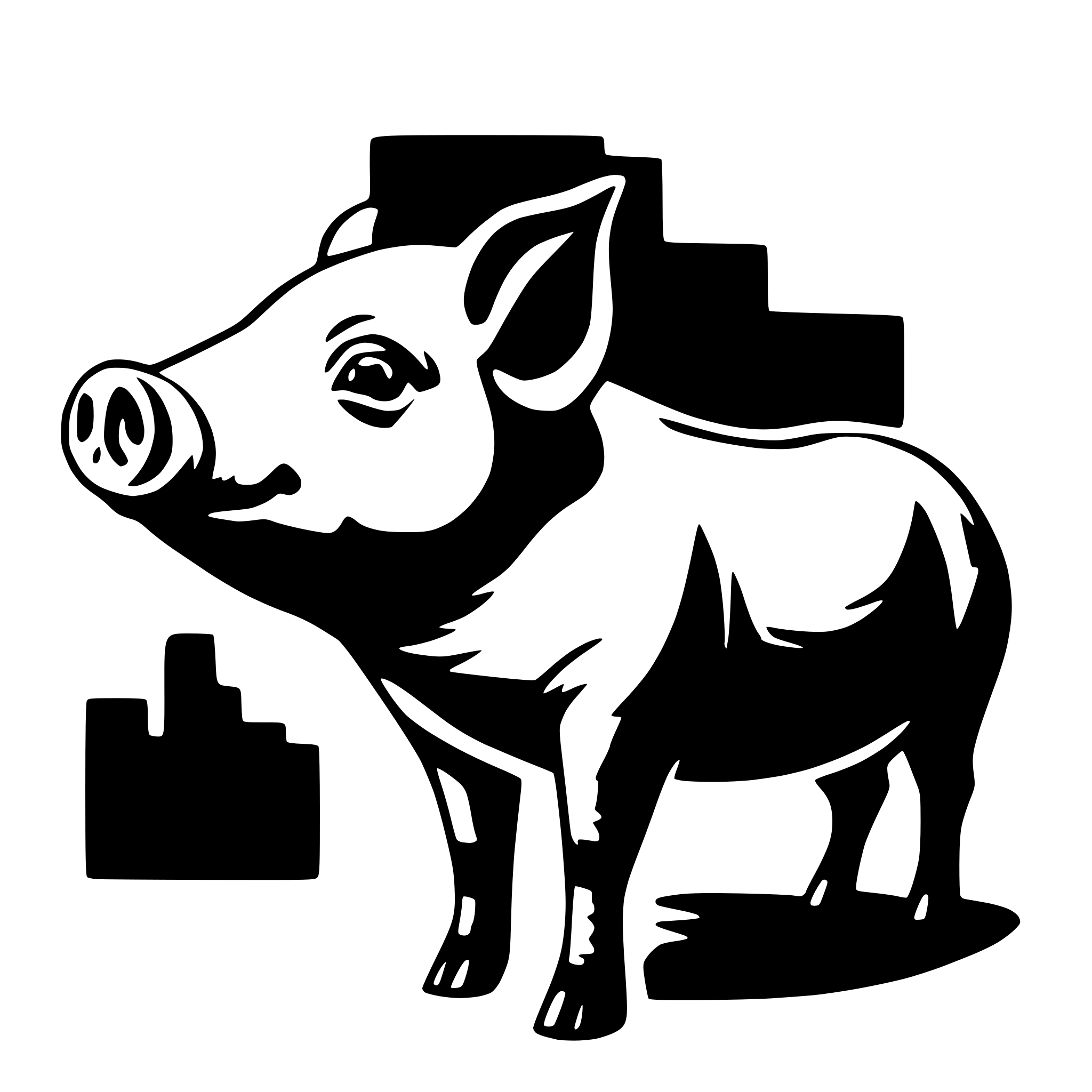 AI-generated SVG of a pig