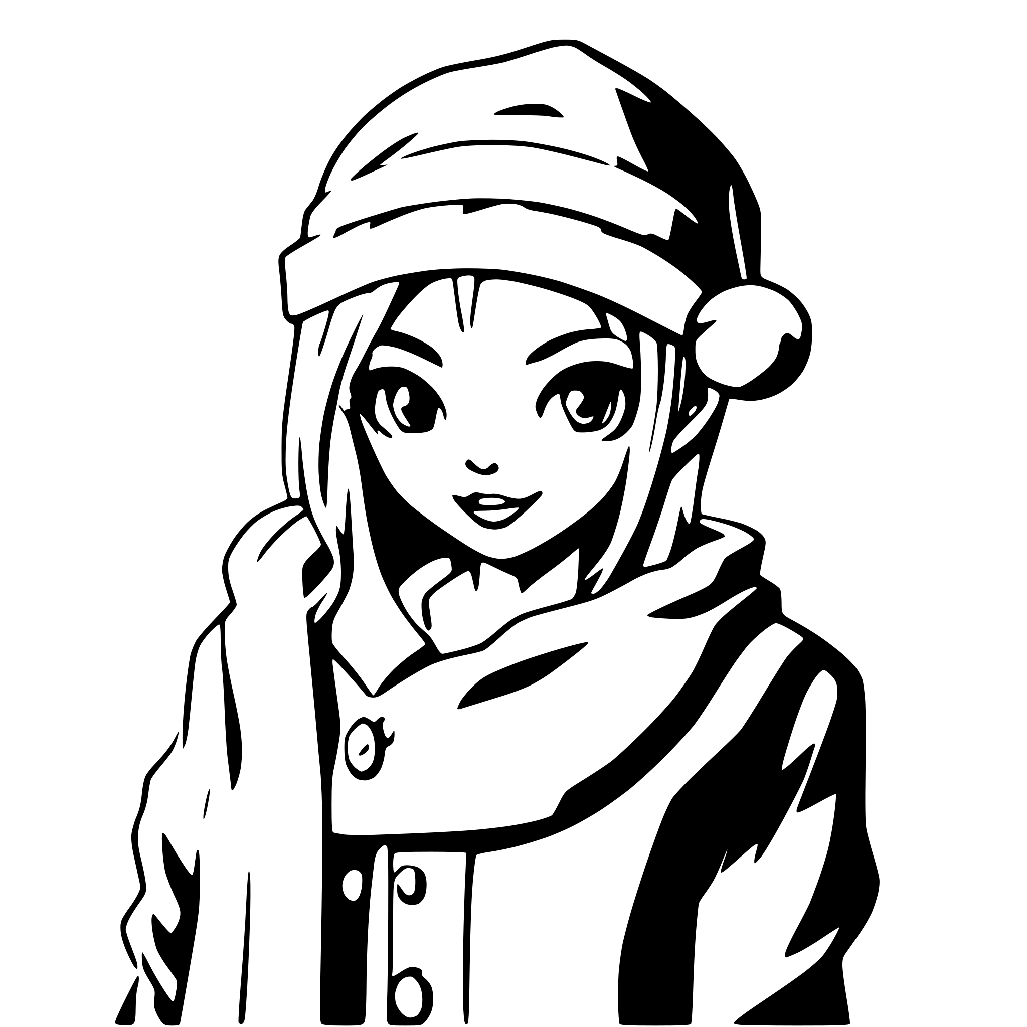 AI-generated SVG of a santa claus full body