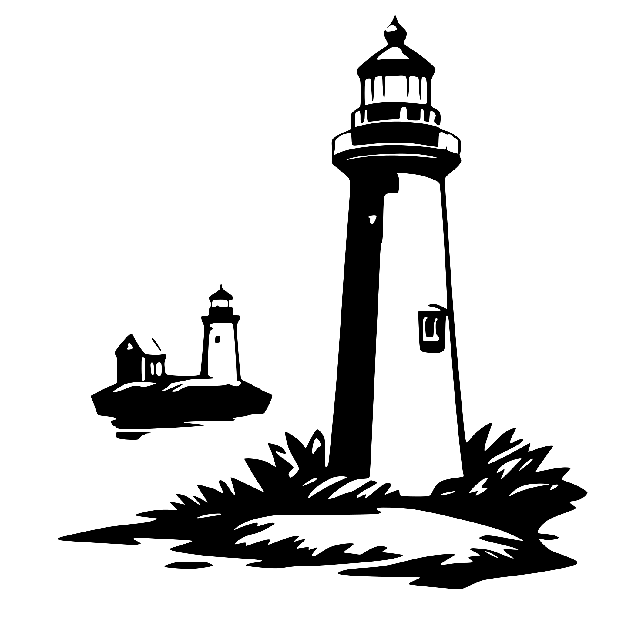 AI-generated SVG of a lighthouse