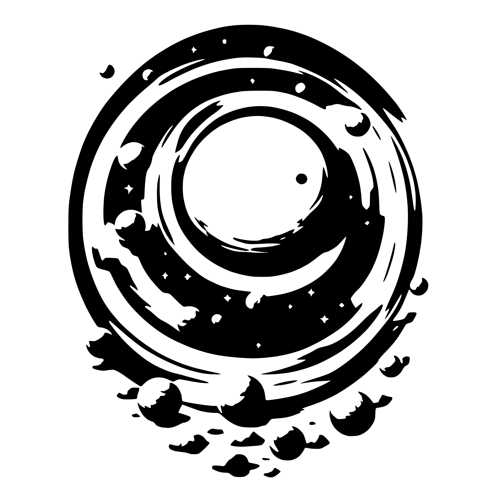 AI-generated SVG of a cover page for a magazine themed on alignment of planets