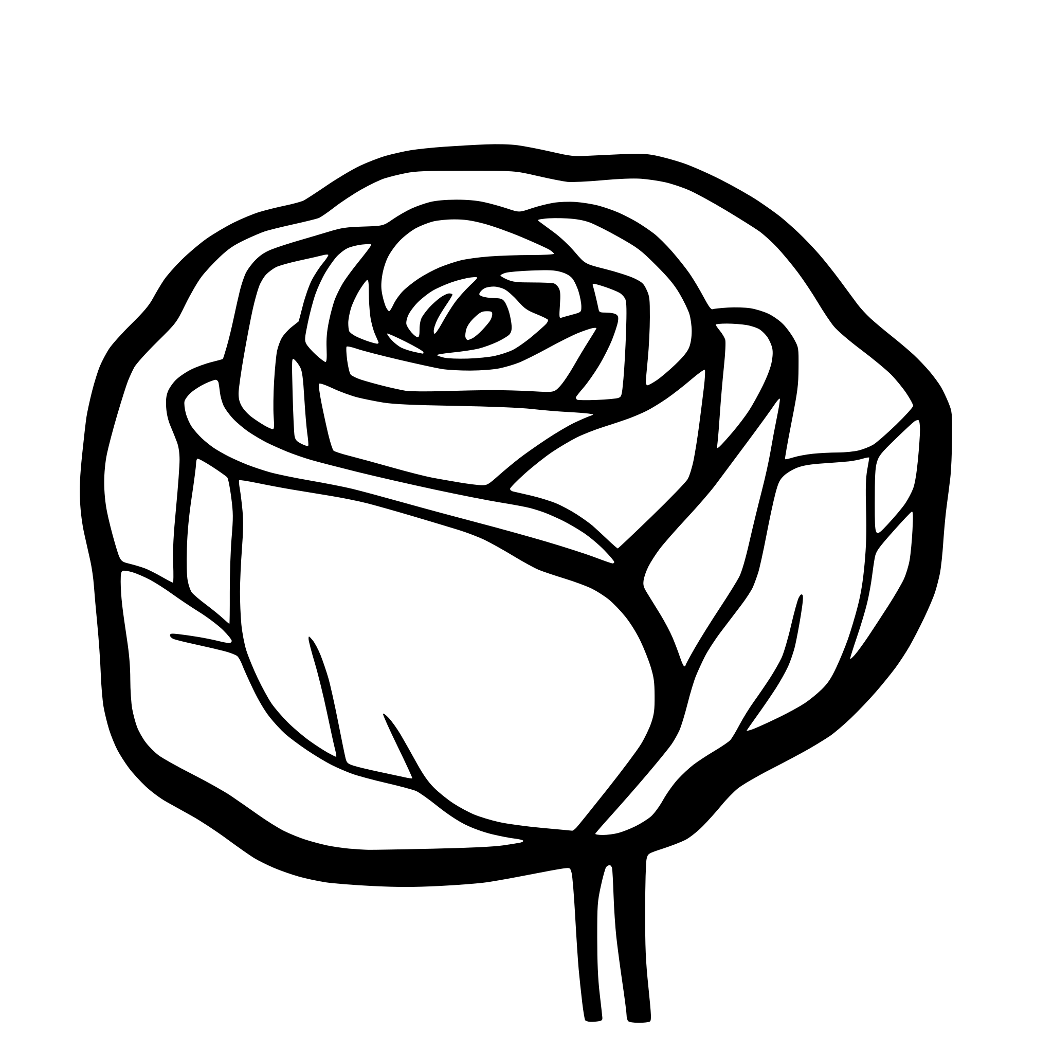 AI-generated SVG of a rose petals illustration