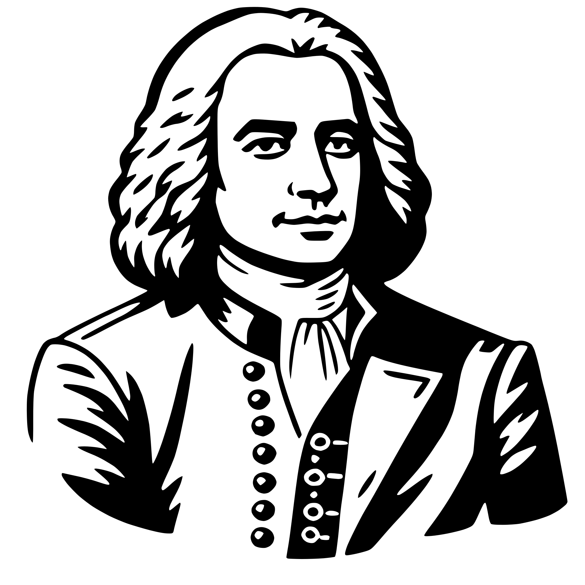 AI-generated SVG of a johann sebastian bach