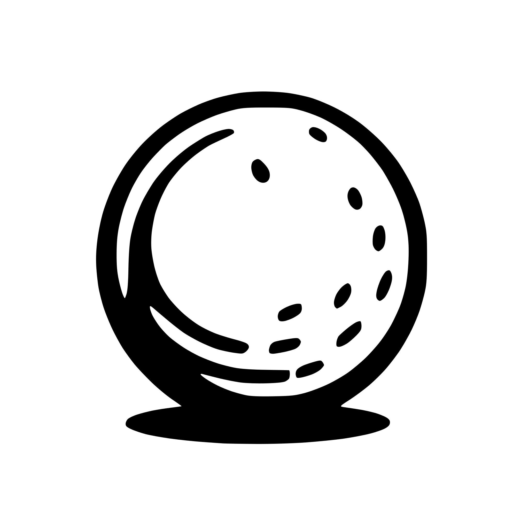 AI-generated SVG of 'image of a golf ball'