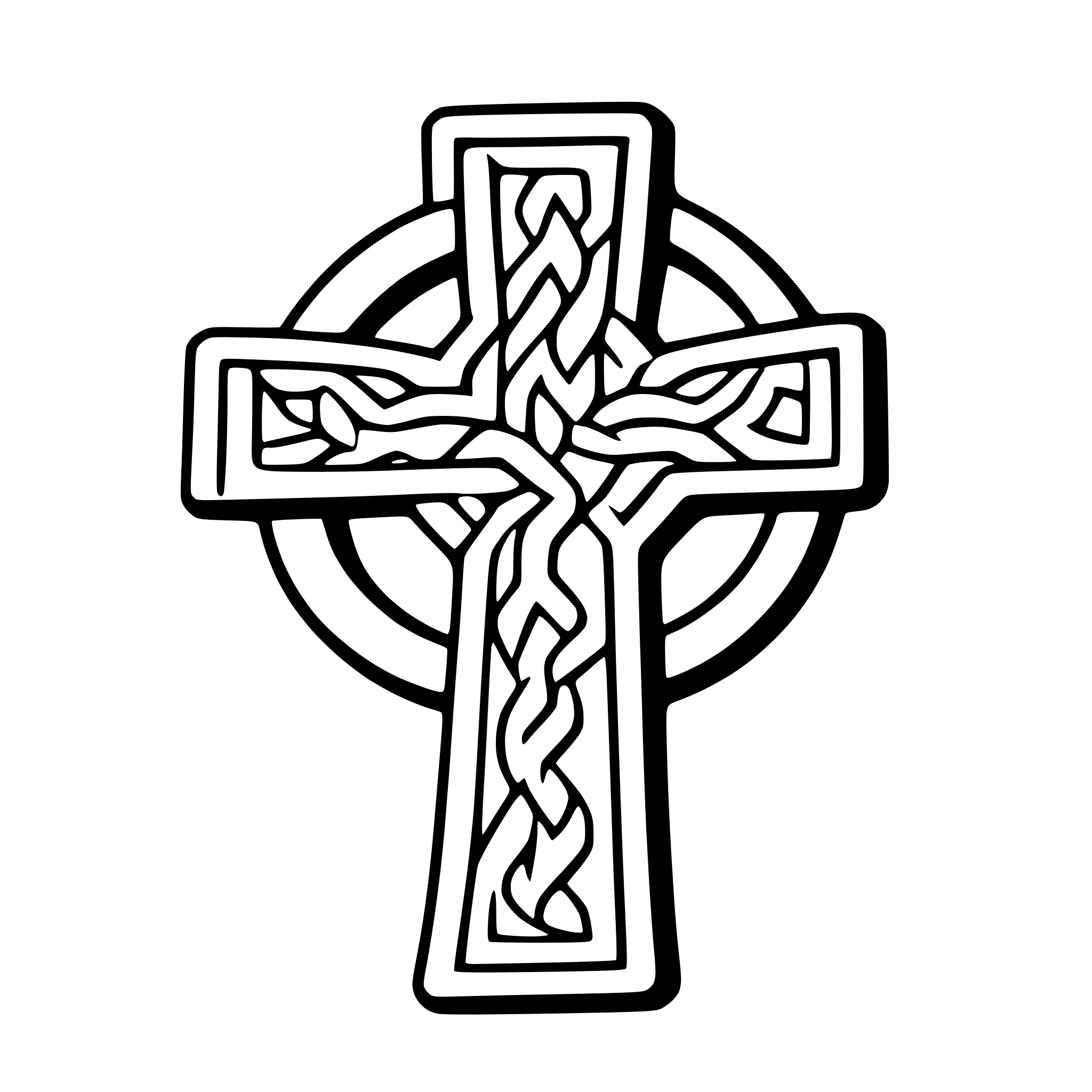 AI-generated SVG of a celtic cross with knotwork