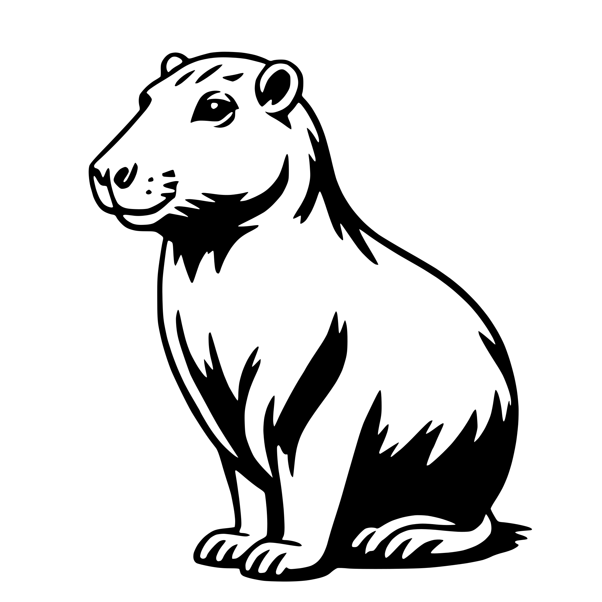 AI-generated SVG of 'capybara'
