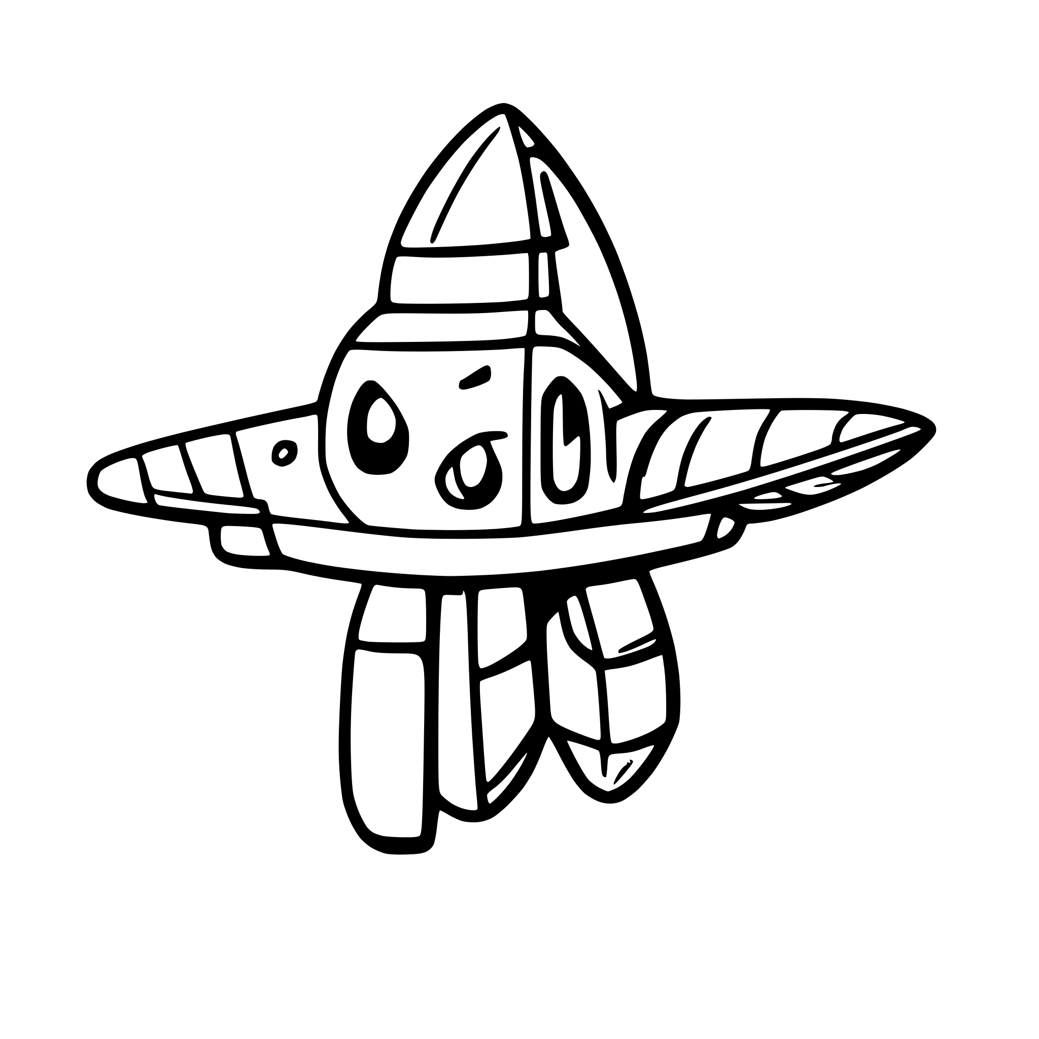 AI-generated SVG of 'space ship sprite for game. Designed for vertical view scroll game'