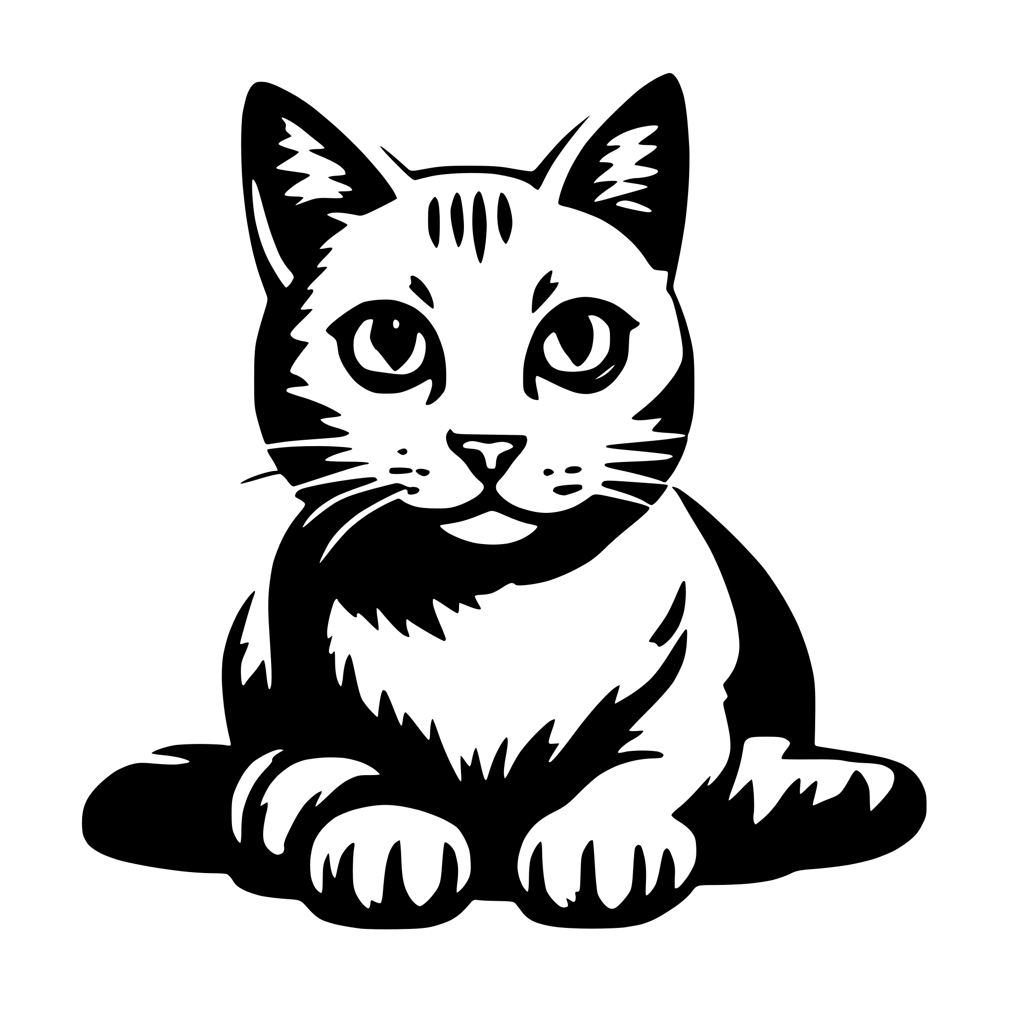 AI-generated SVG of 'cat'