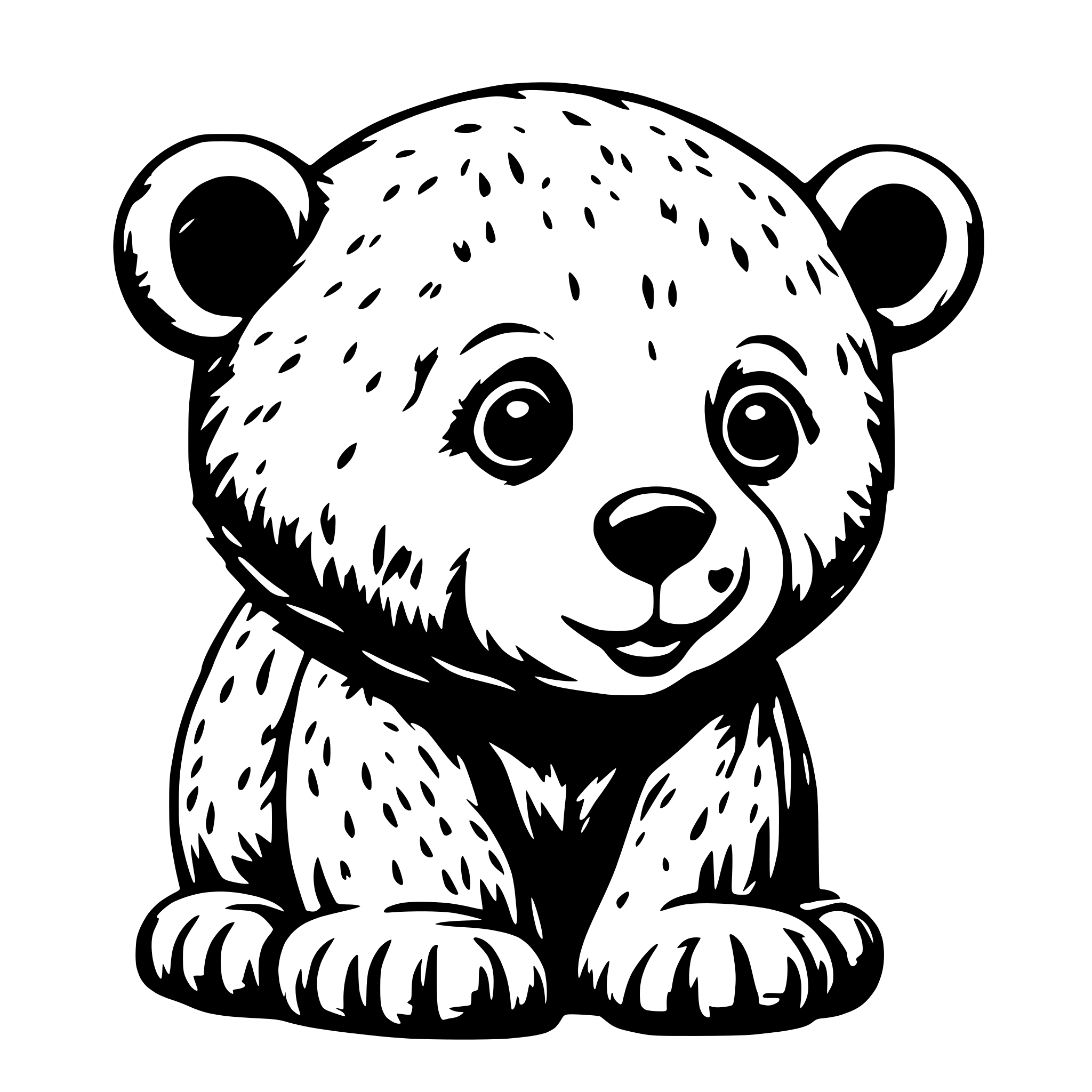 AI-generated SVG of 'cute bear'