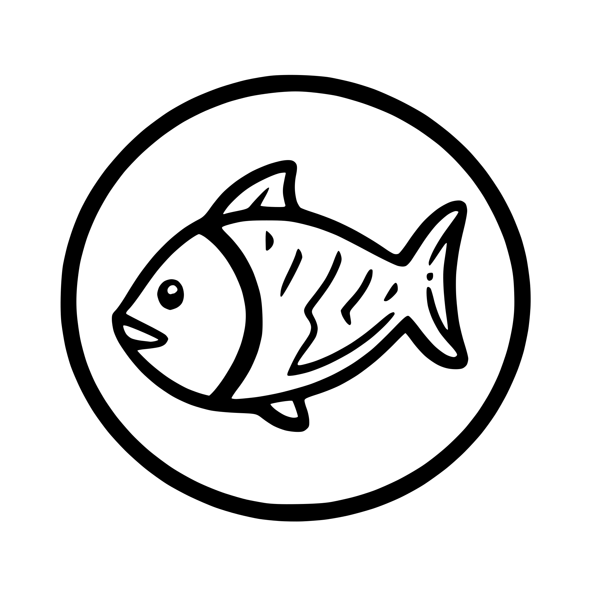 AI-generated SVG of a logo style depiction of a red snapper fish, with a happy appearance and a smile