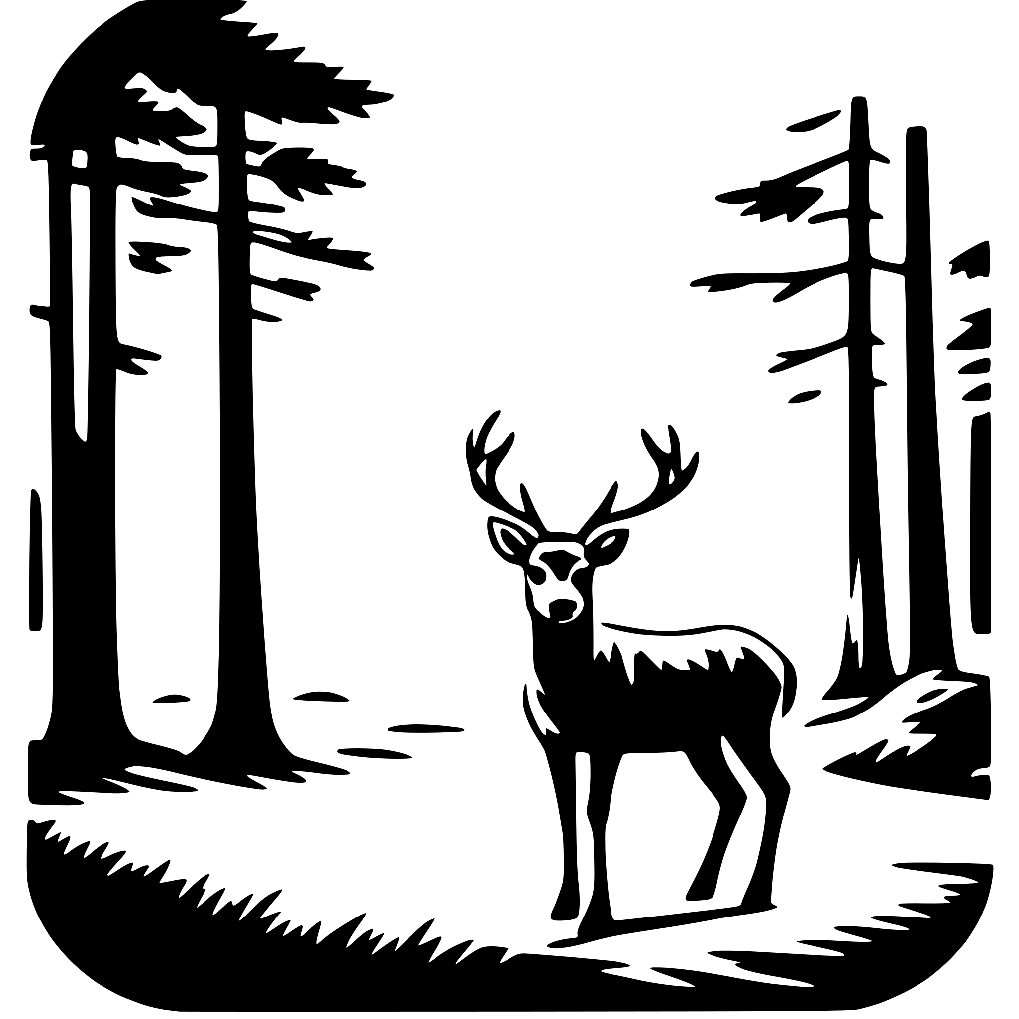 AI-generated SVG of a deer in forest