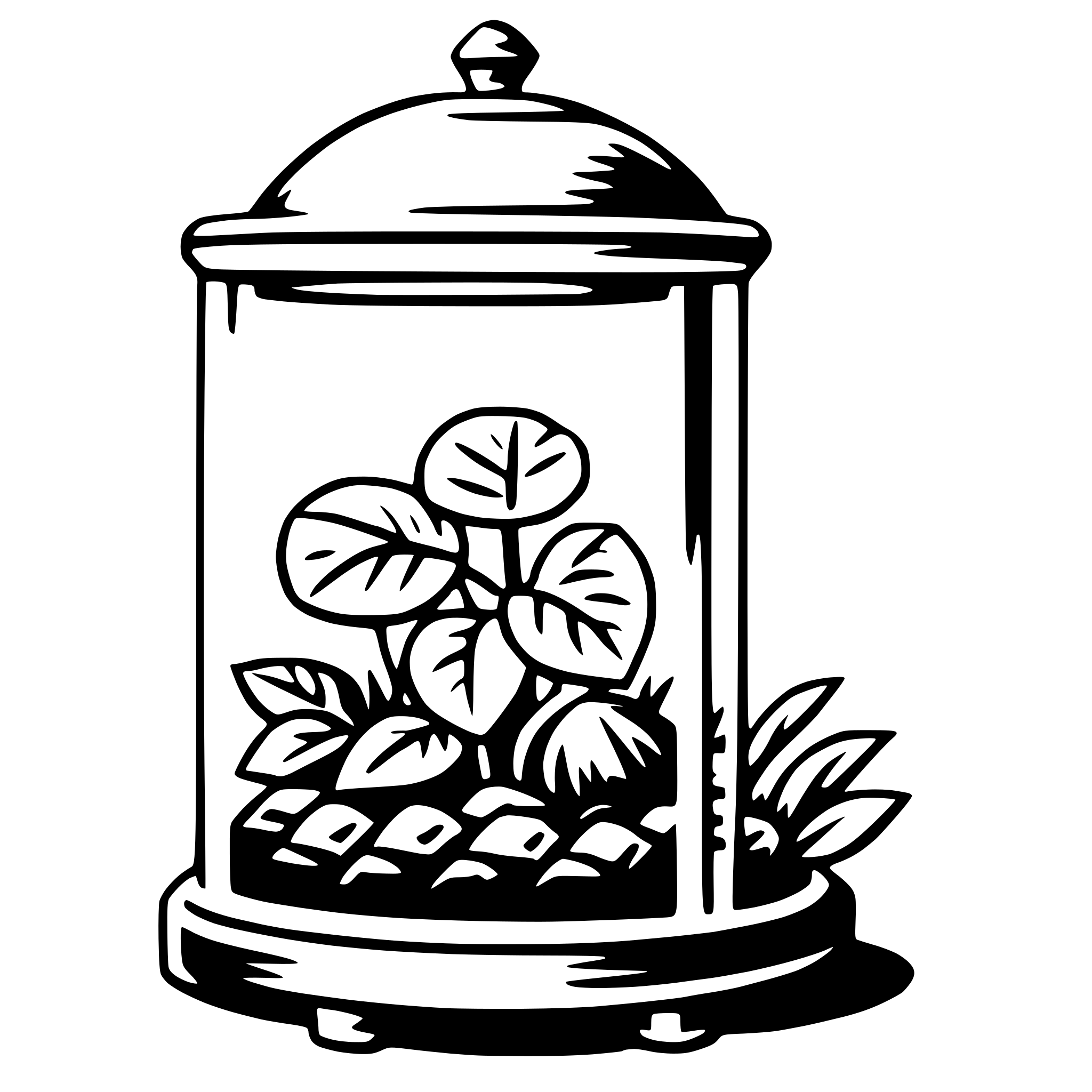 AI-generated SVG of a terrarium
